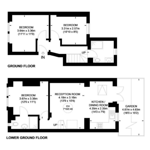 MAIS BST & GND FLR, 39 Kilmaine Road, London floorplan