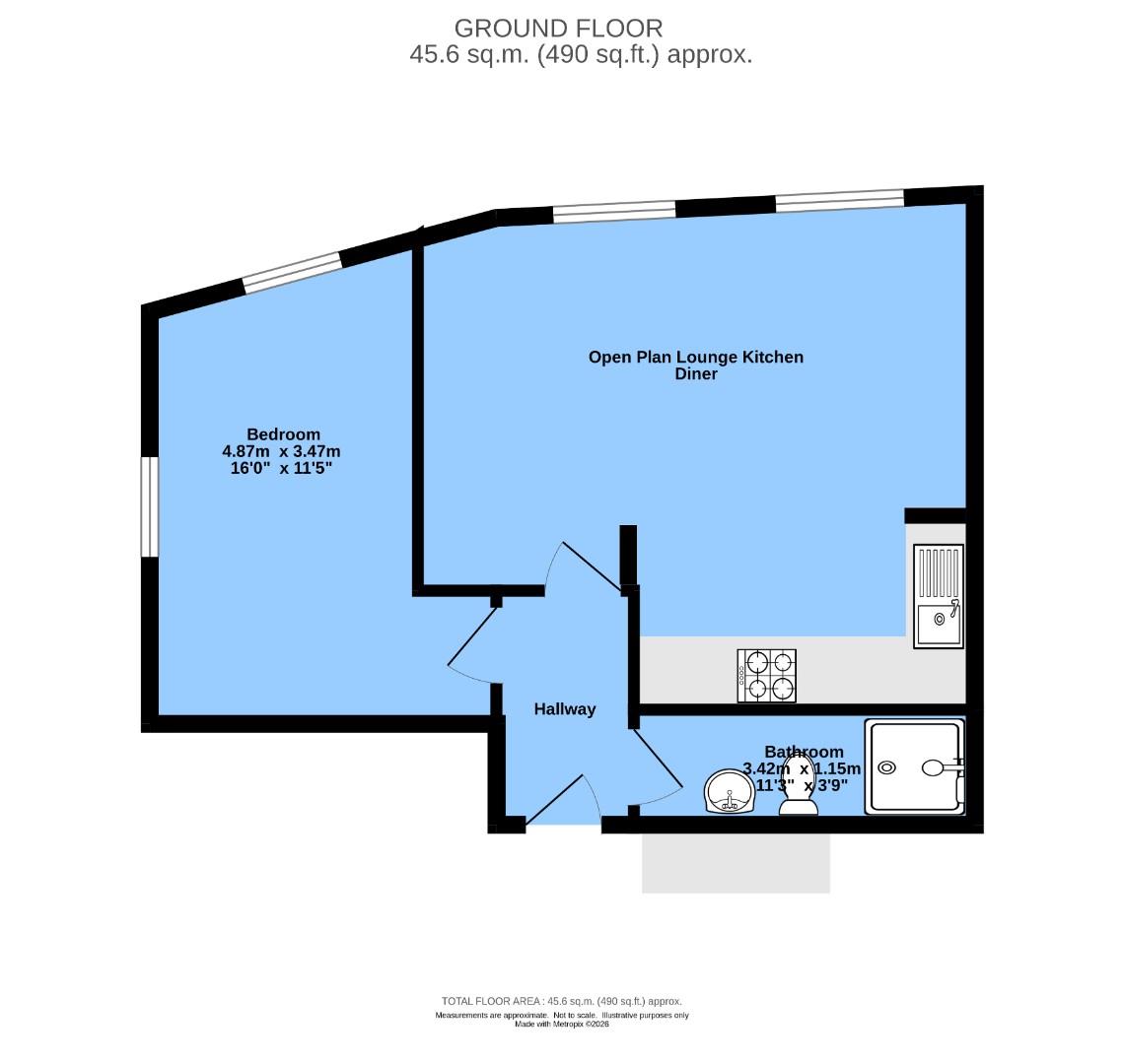 Flat C, Devonshire House, 17 Occupation Road, Cheterfield floorplan