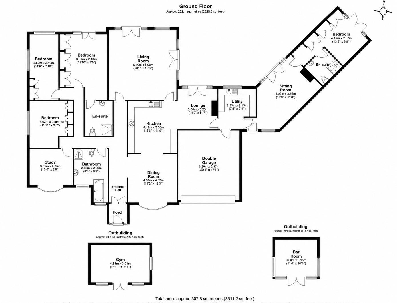Long Meadow, Hutton, Brentwood floorplan