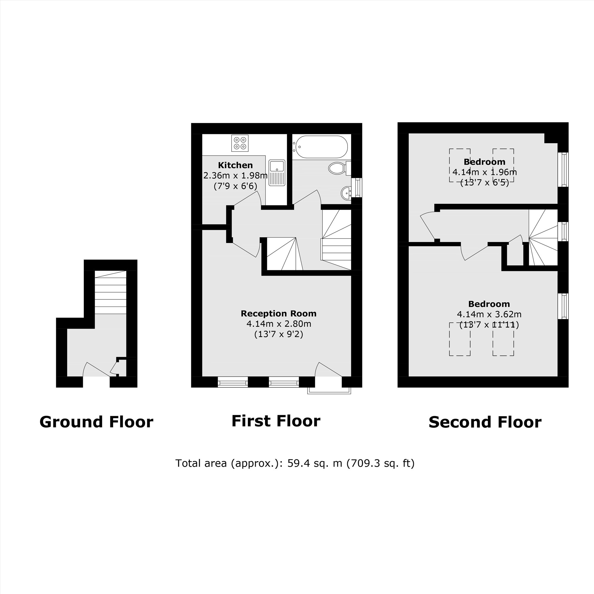 Flat 2H, 3, Bramshaw Road, London floorplan