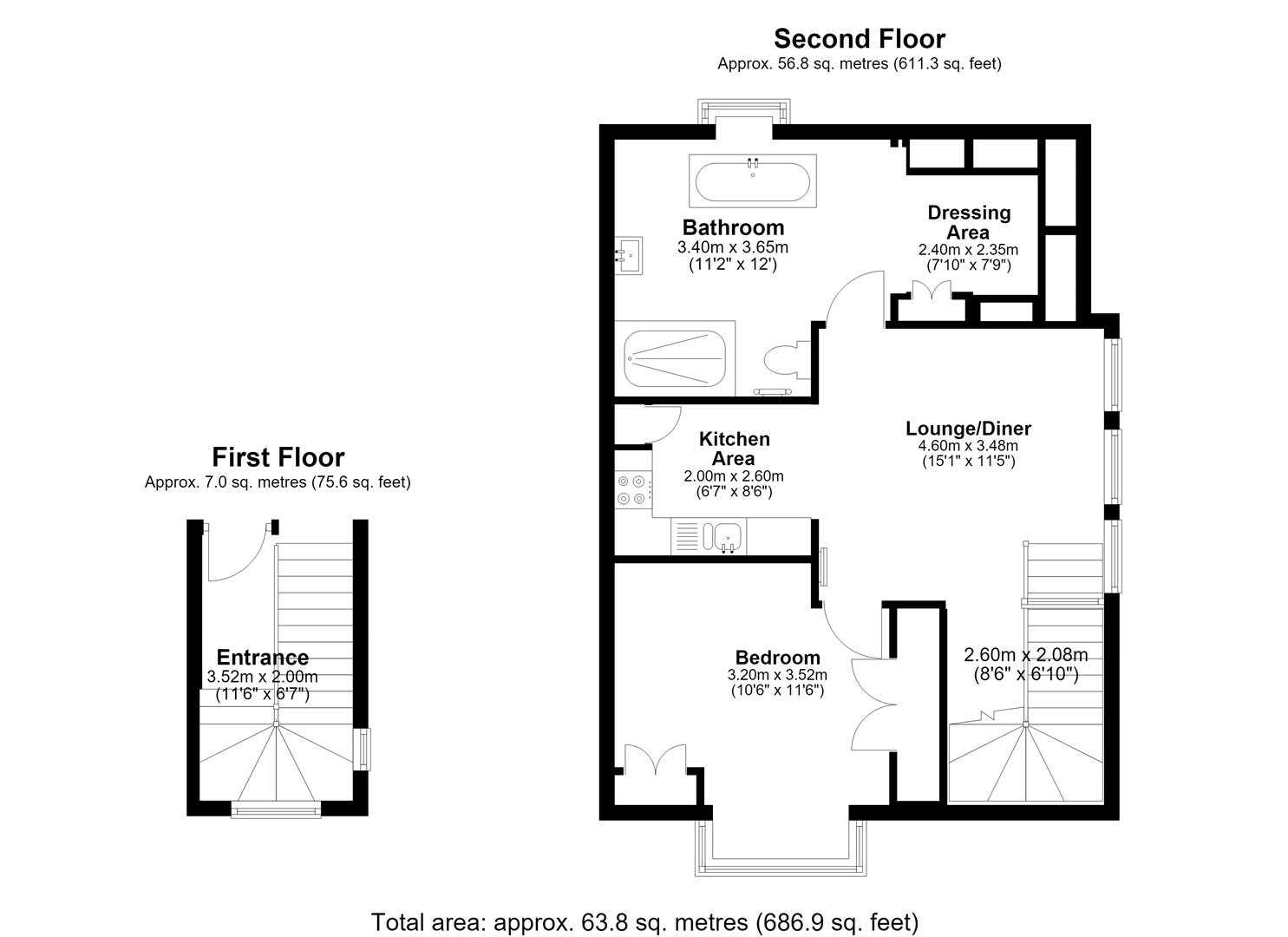 12B, Granville Gardens, Newcastle Upon Tyne floorplan