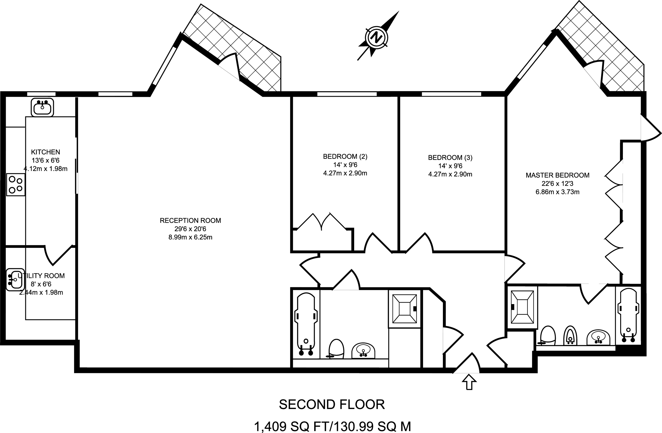 3 Bedrooms Flat to rent in Dorchester House, Kew TW9