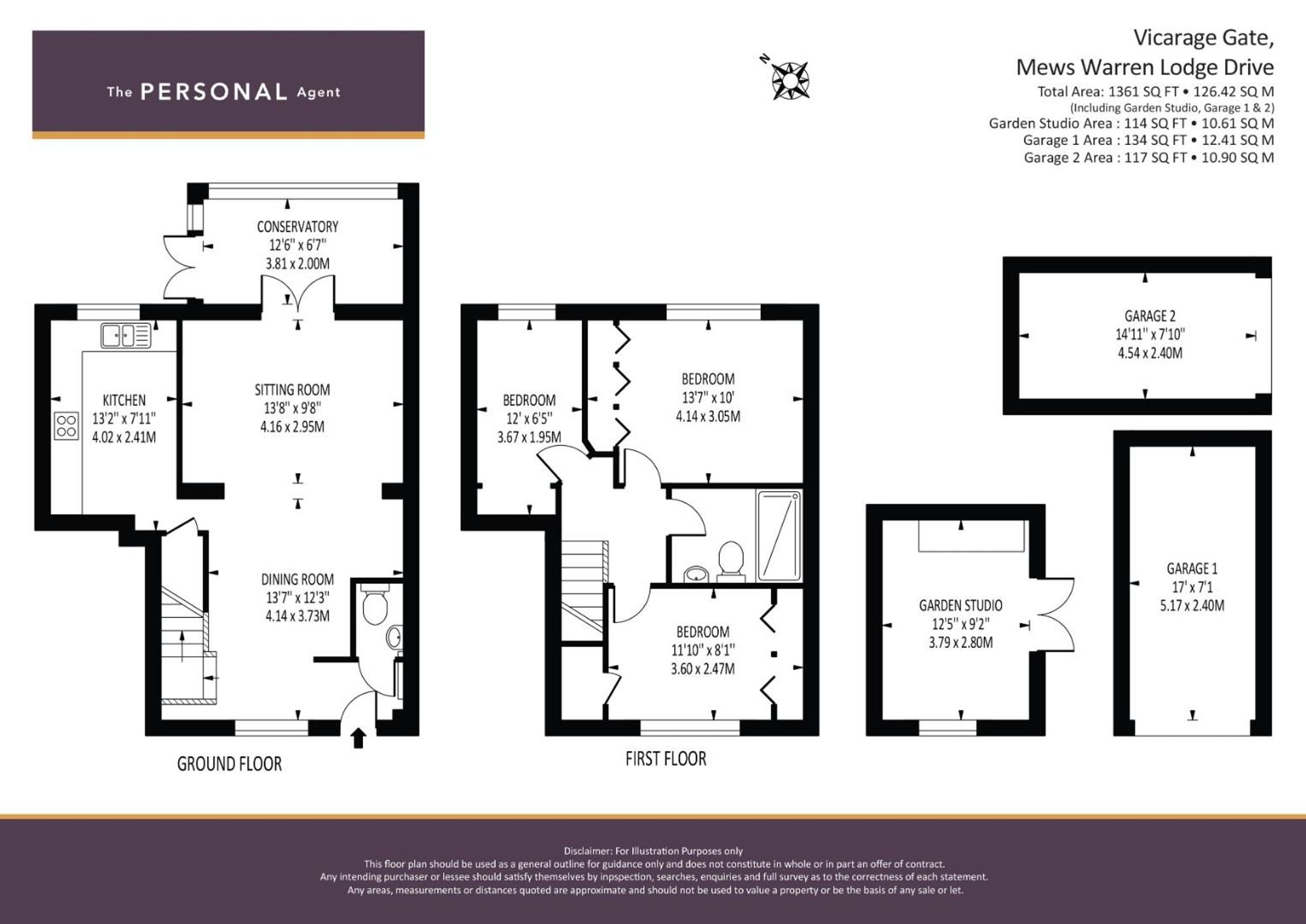 1 Vicarage Gate Mews Warren Lodge Drive, Tadworth floorplan