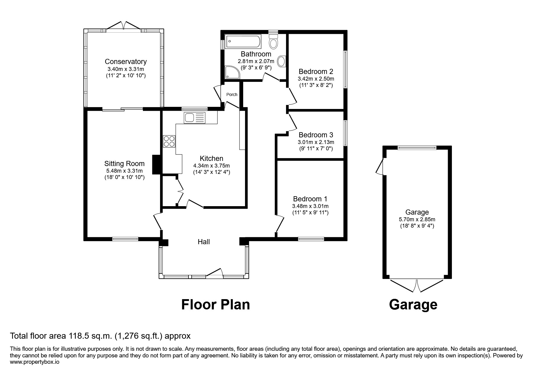 6, Scafell Close, Worcester floorplan