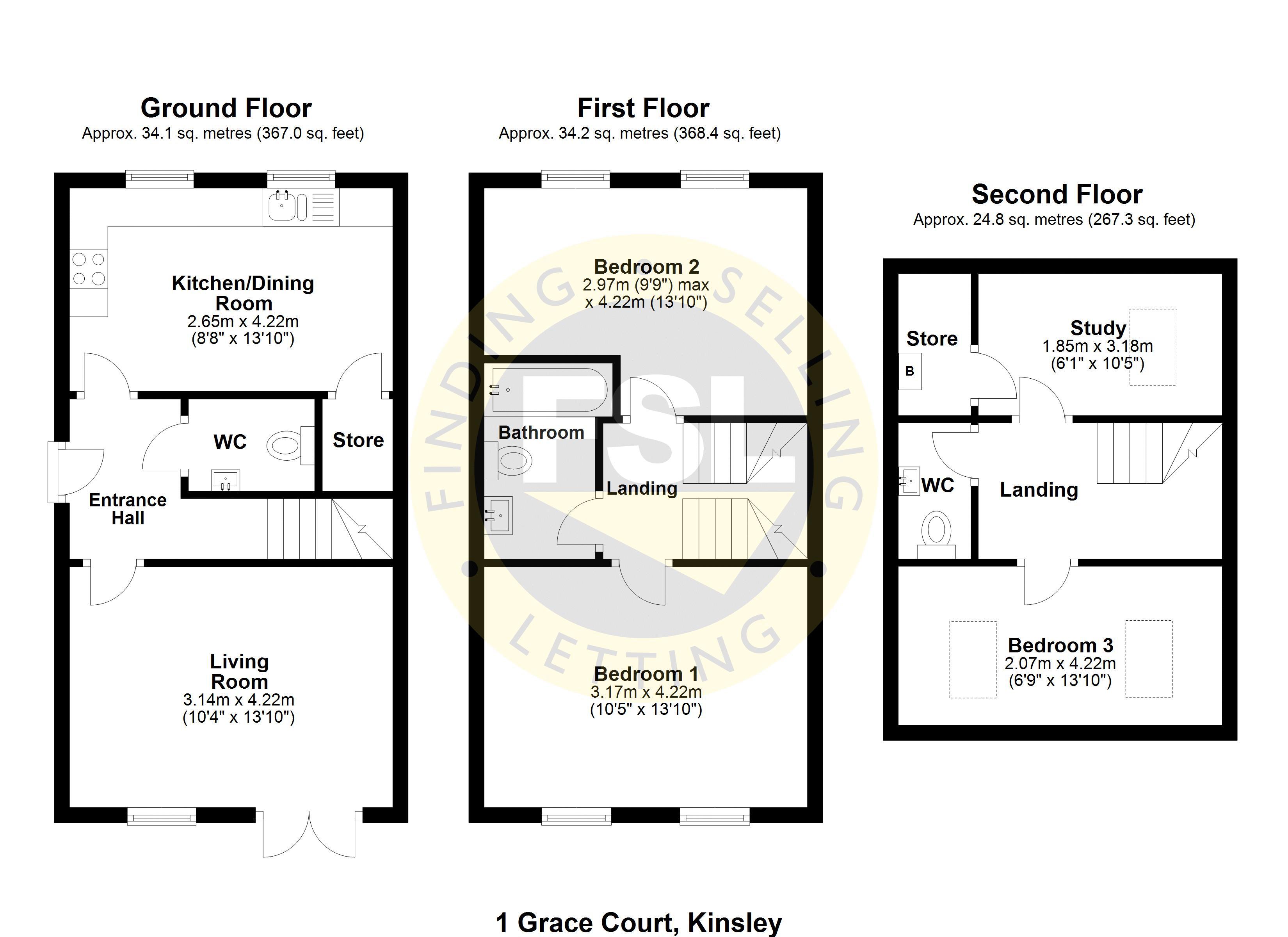 3 Bedrooms Semi-detached house to rent in Wakefield Road, Kinsley, Pontefract WF9