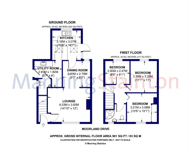 14, Moorland Drive, Leeds floorplan