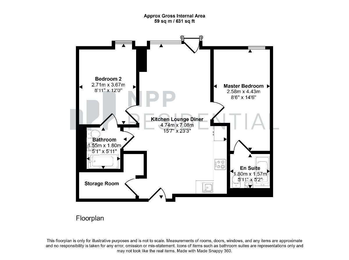 Apartment A902, Oxygen Tower, Manchester floorplan