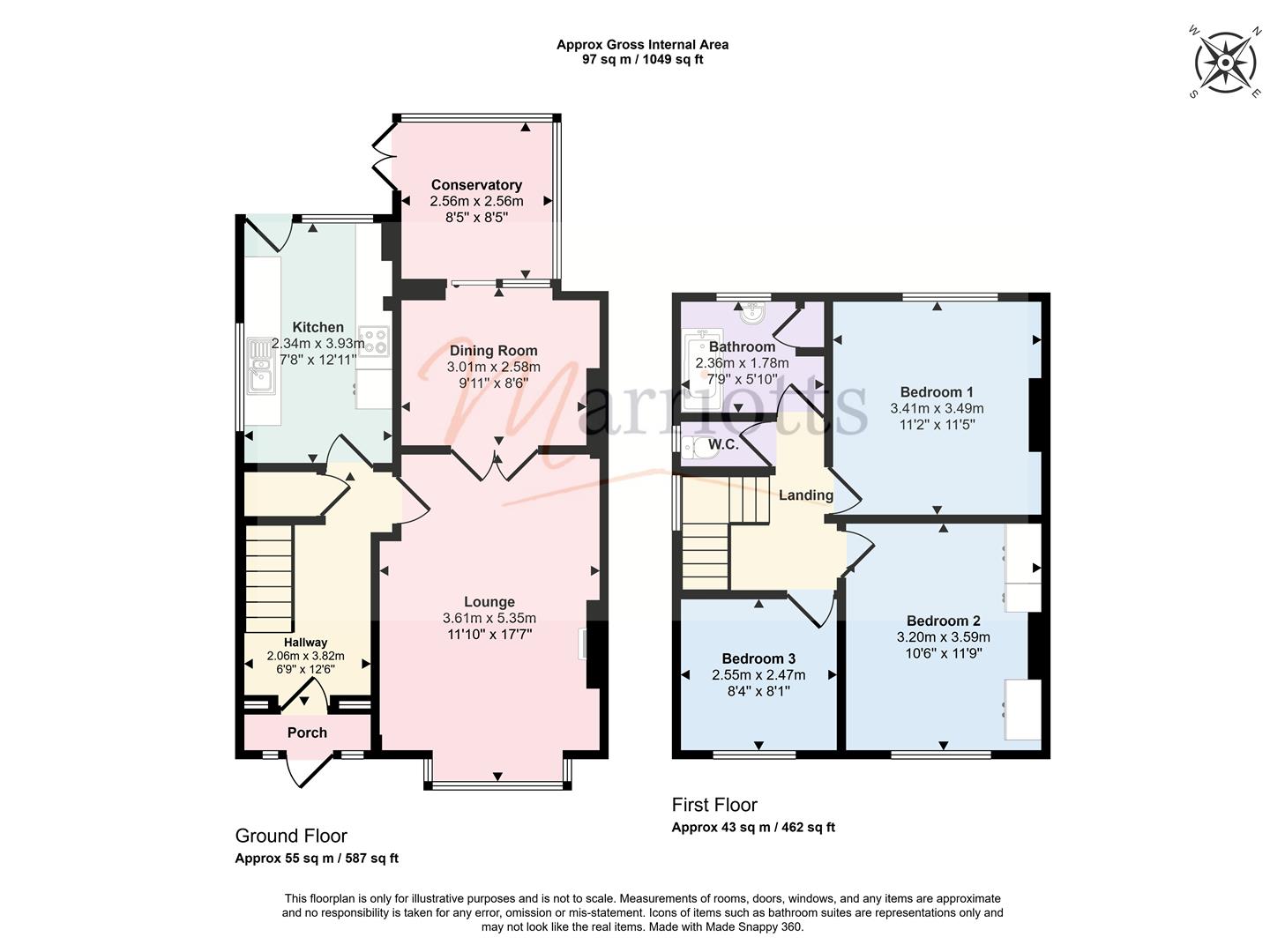 13, Hereford Road, Nottingham floorplan