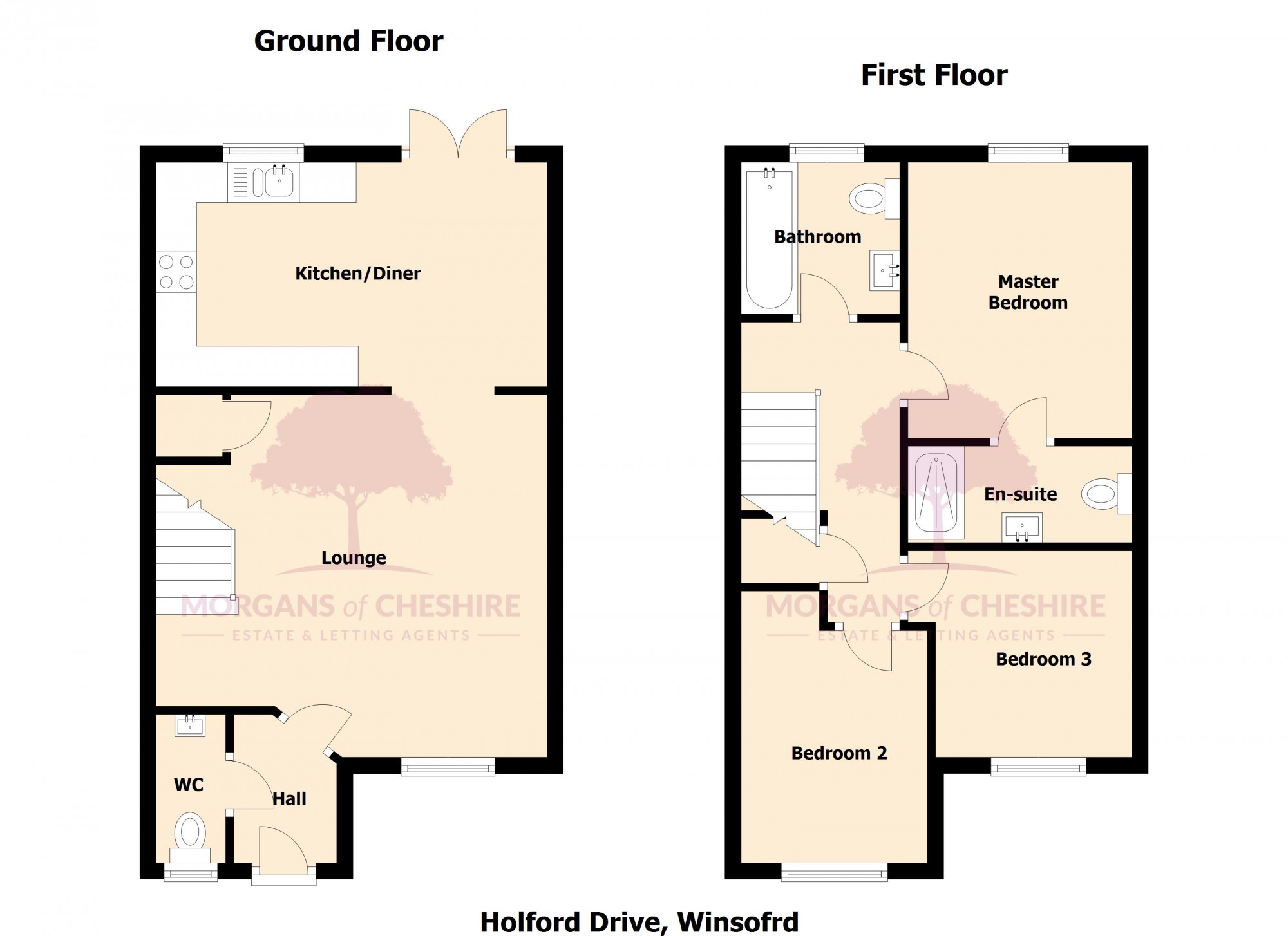 3 Bedrooms End terrace house to rent in Holford Drive, Winsford CW7