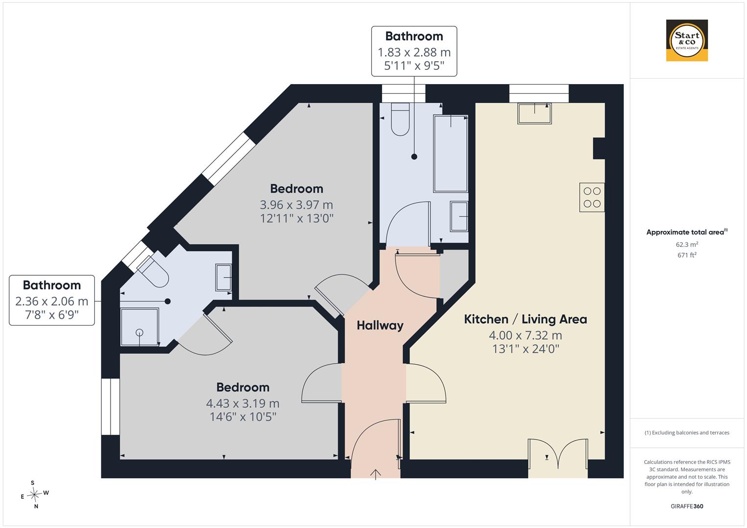 7, Pentire Heights, Pentire Avenue, Newquay floorplan