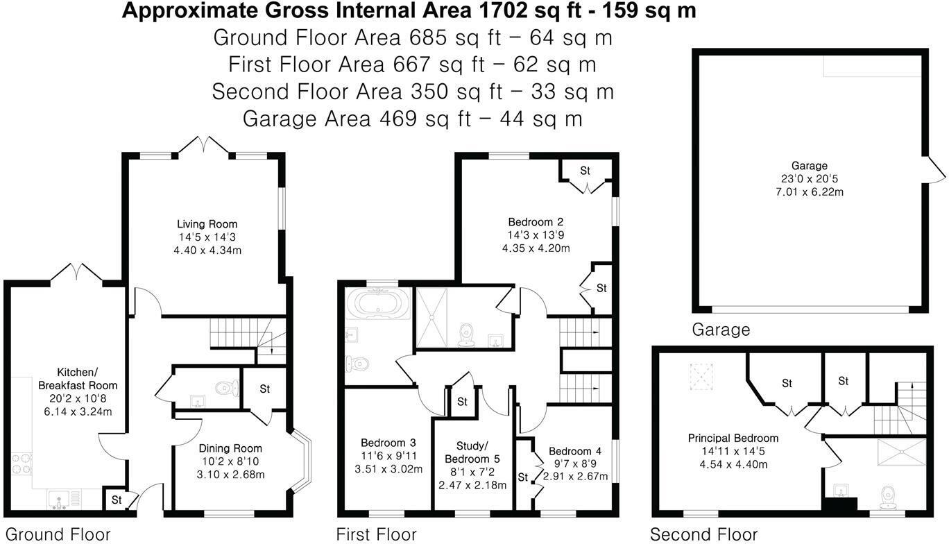 1, Meadowsweet Way, Saffron Walden floorplan