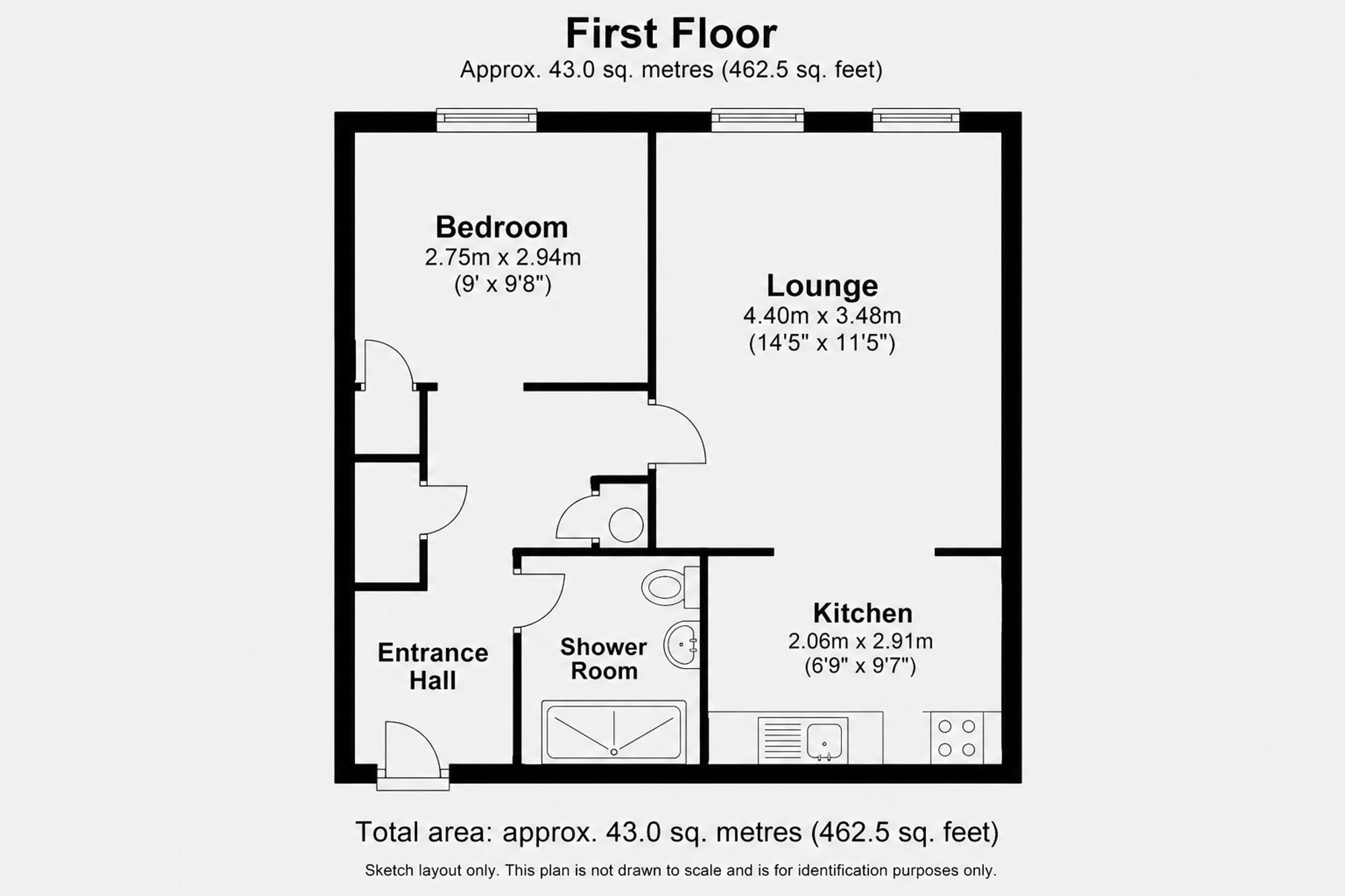 Flat, 22 Ashley Court, Hatfield floorplan