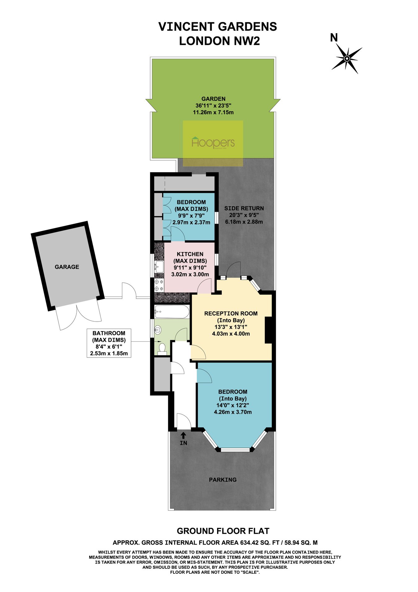 59, Vincent Gardens, London floorplan