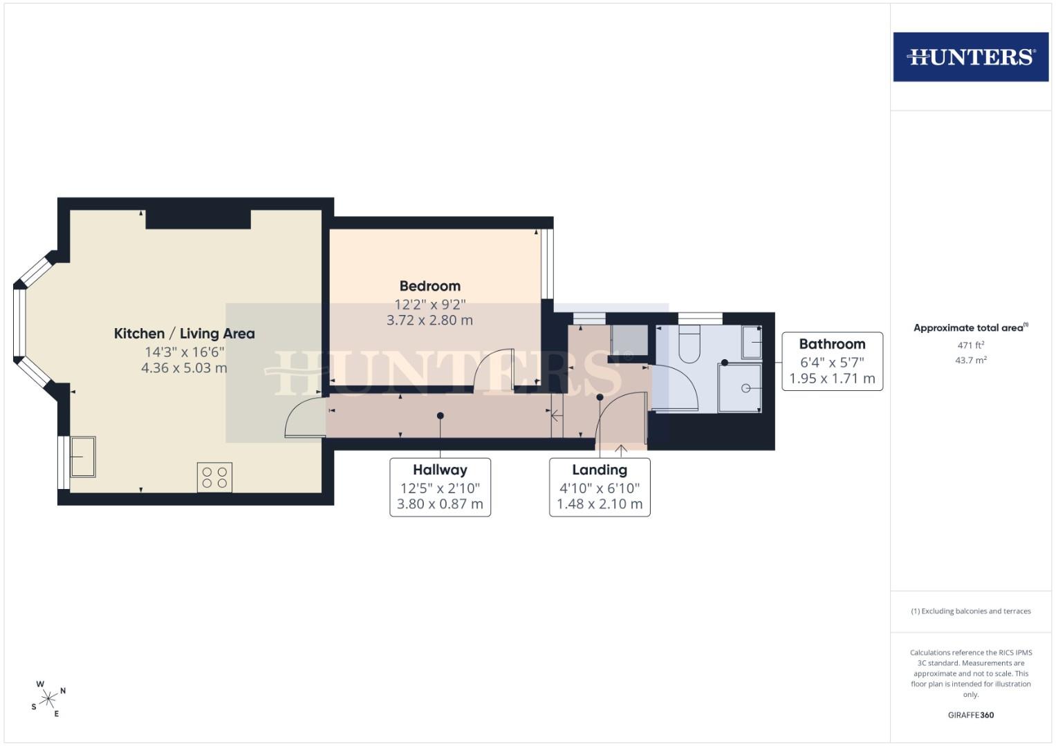 Flat 4, 19 Brooklands, Filey floorplan
