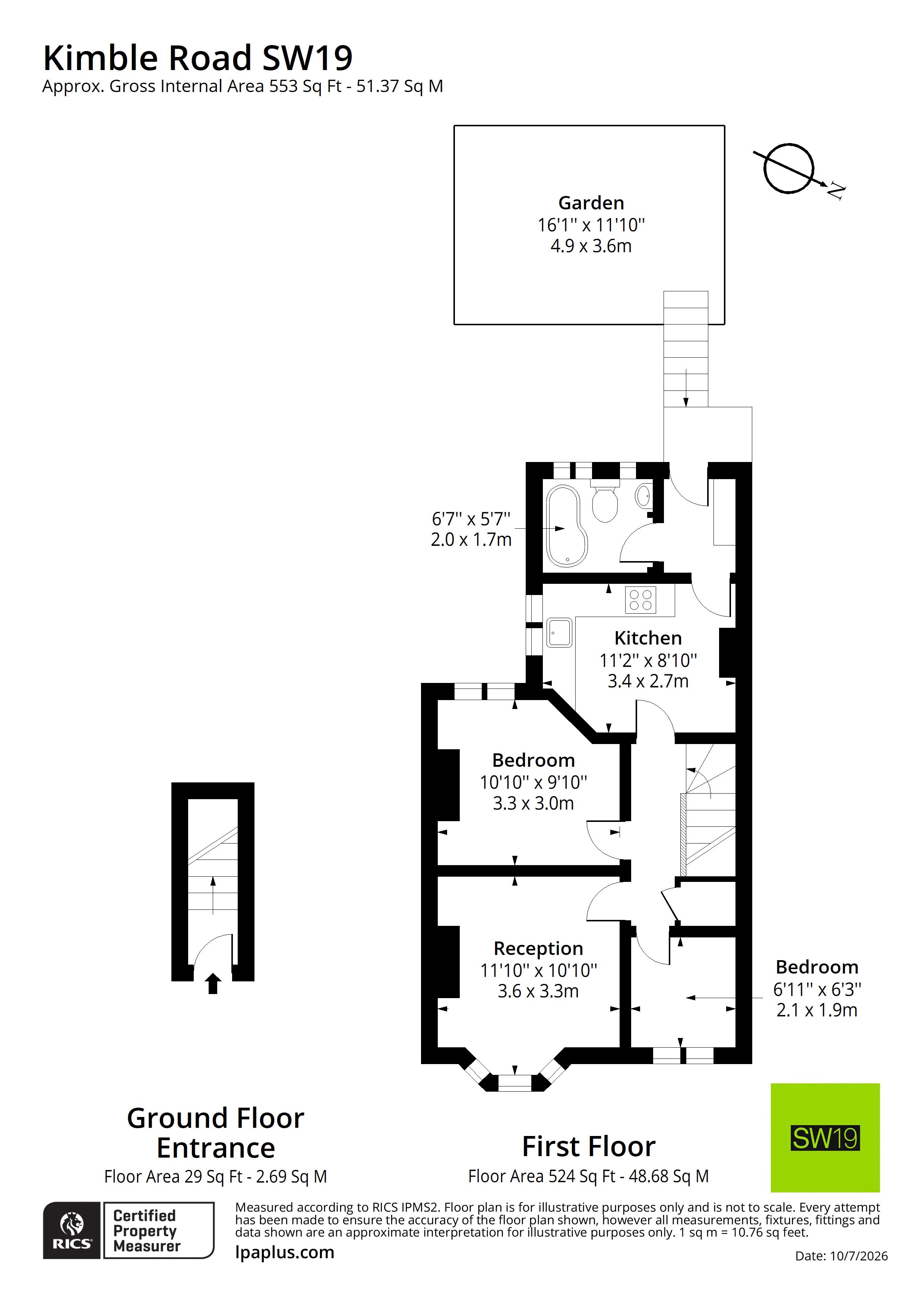 17, Kimble Road, London floorplan