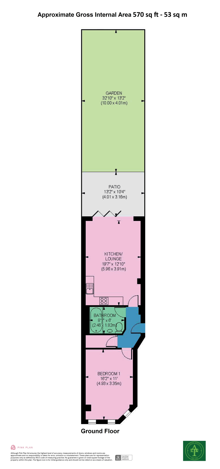Flat 1, 77 Selborne Road, London floorplan