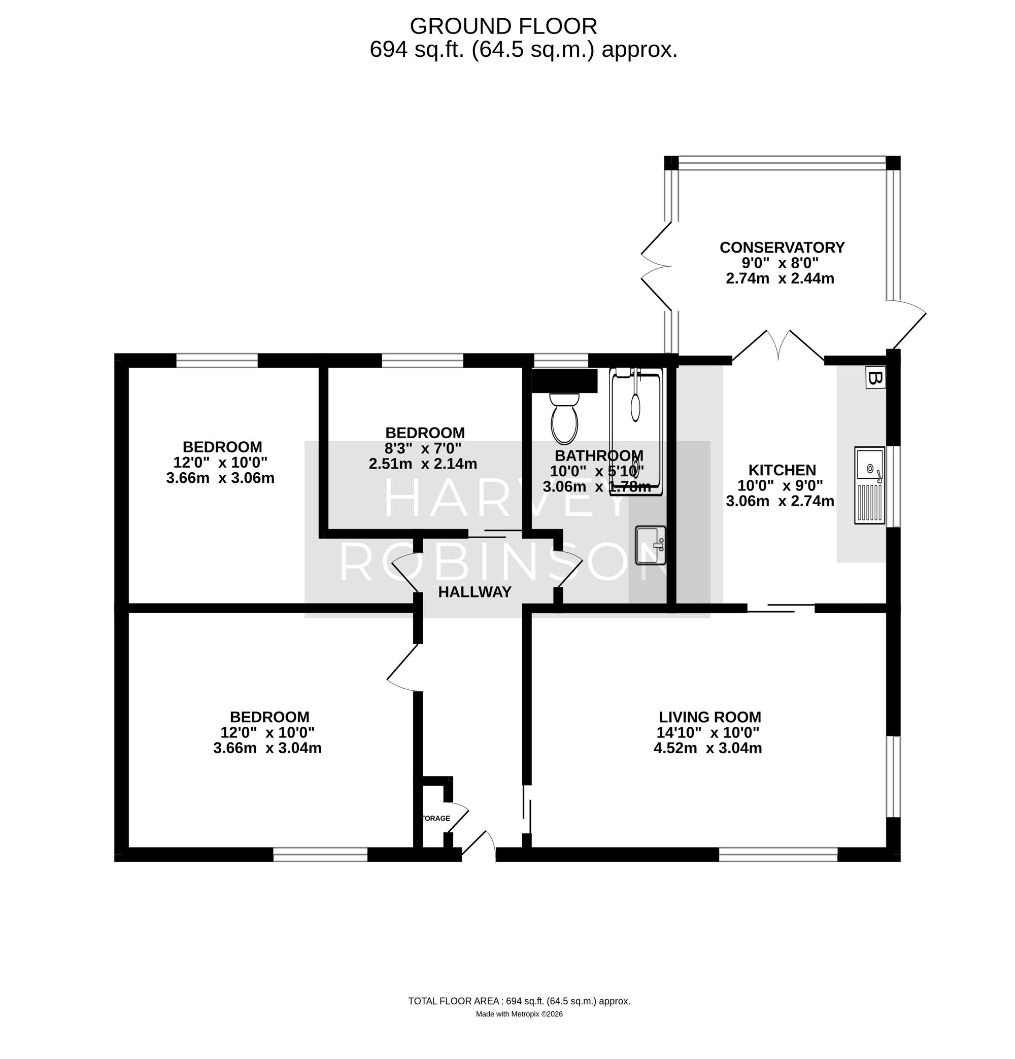 6 West Walk, Biggleswade floorplan