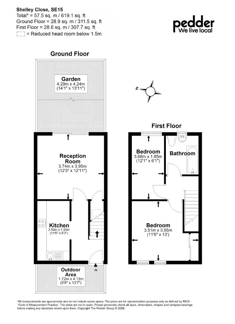 4, Shelley Close, London floorplan