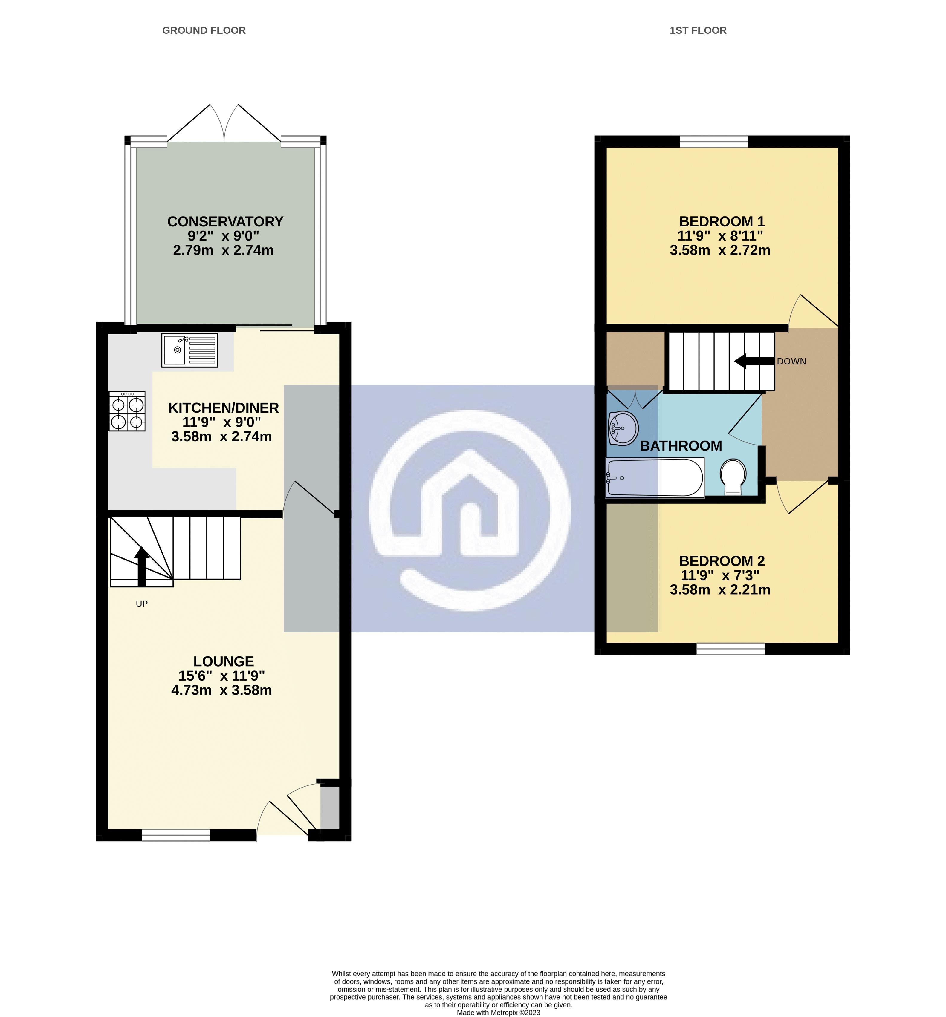 52, Weavers Green, Sandy floorplan