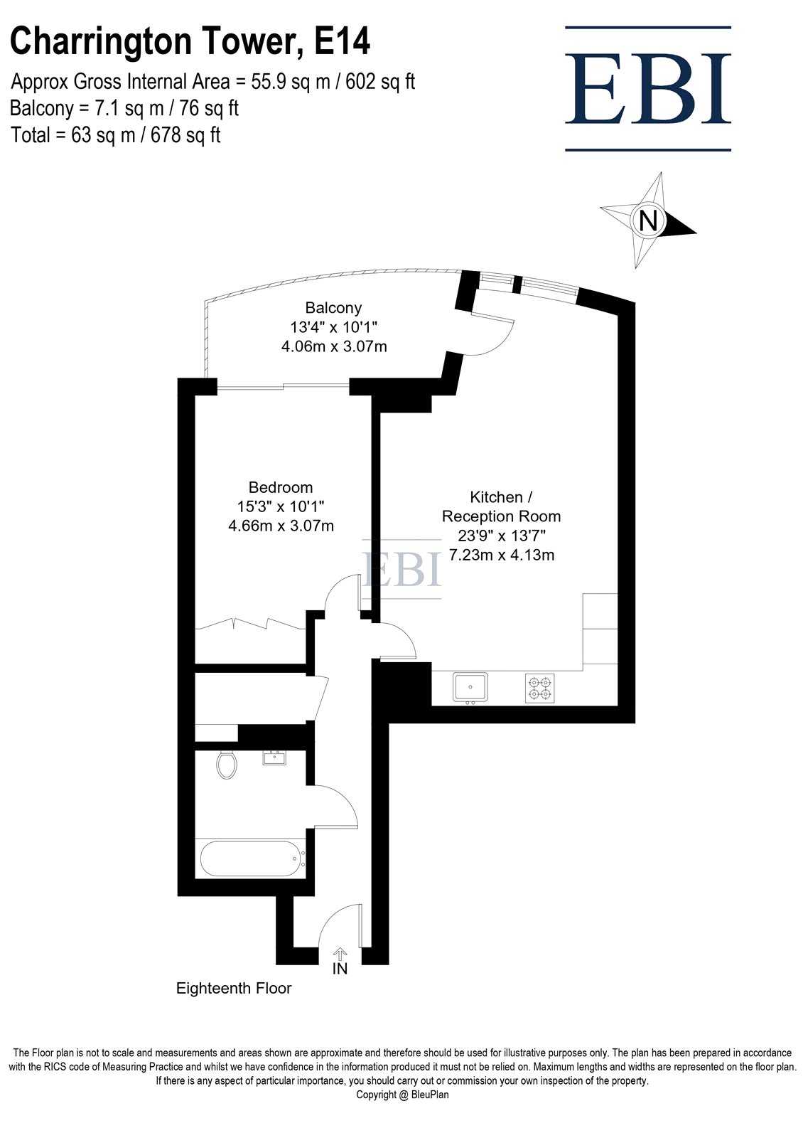 1807, Charrington Tower, London floorplan