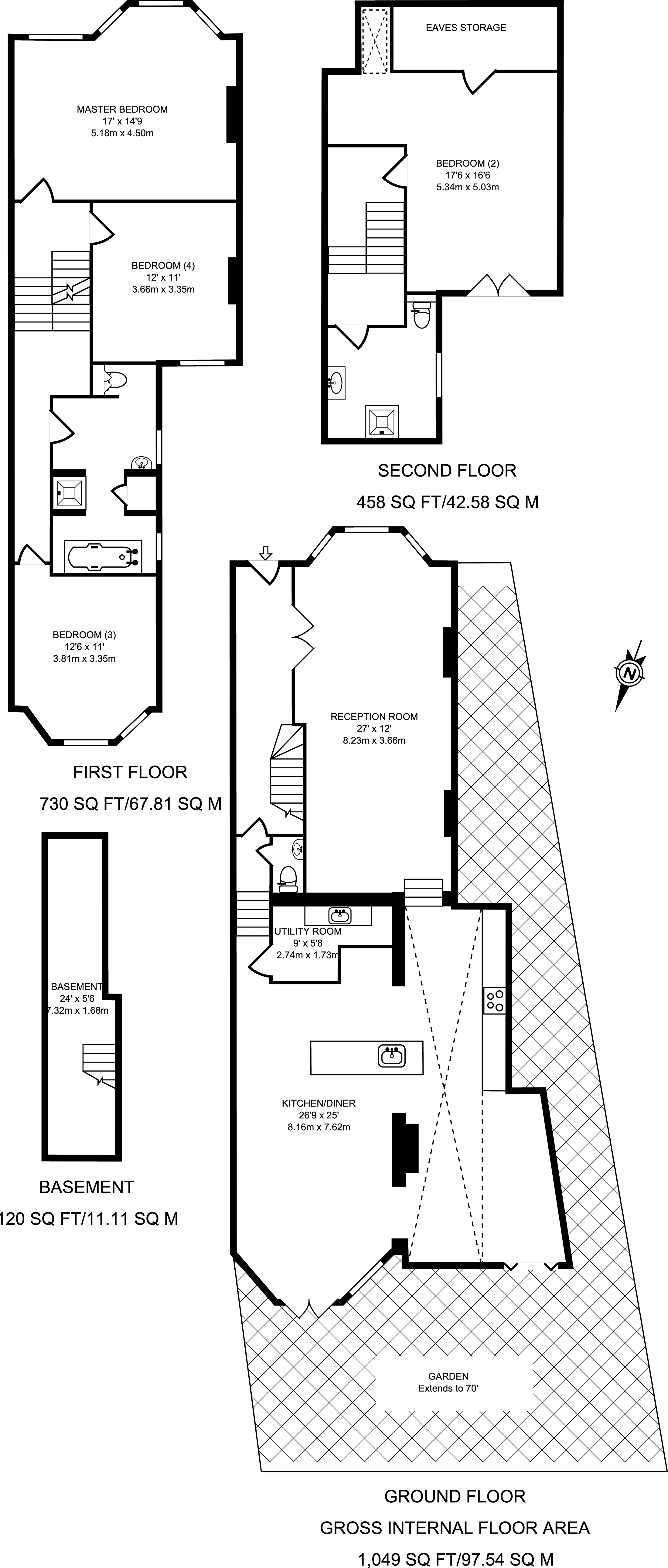 4 Bedrooms  to rent in Barrington Road, Crouch End N8