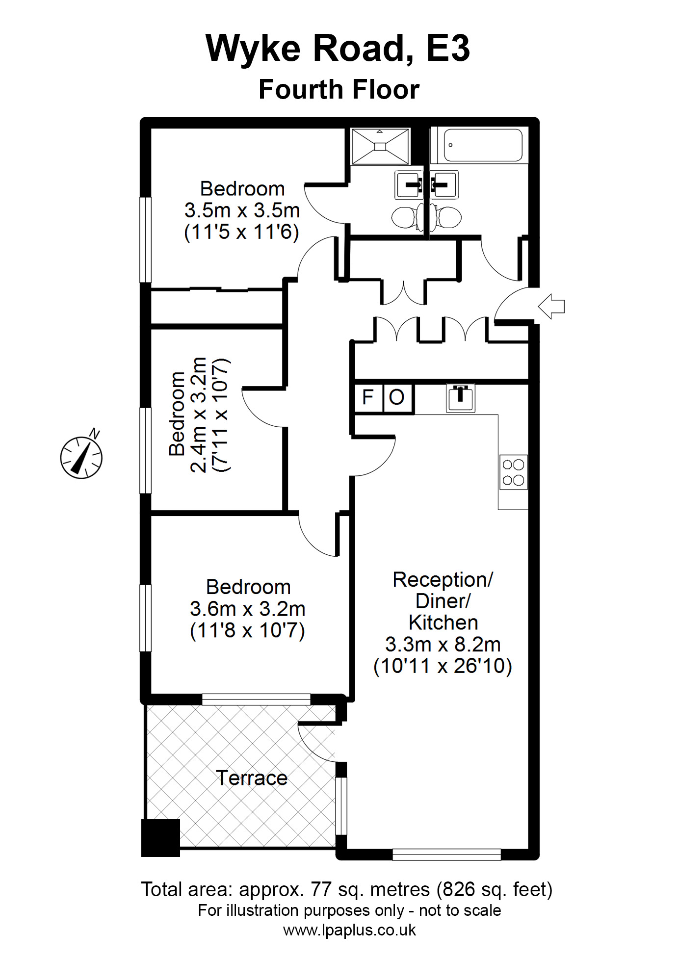 3 Bedrooms Flat to rent in Lanterna Court, 2 Wyke Road E3