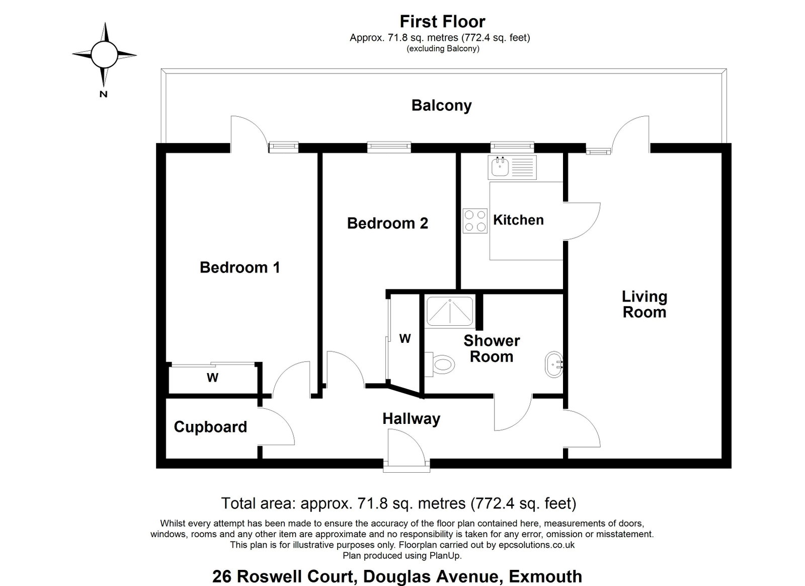 Roswell Court, 8,26, Douglas Avenue, Exmouth floorplan