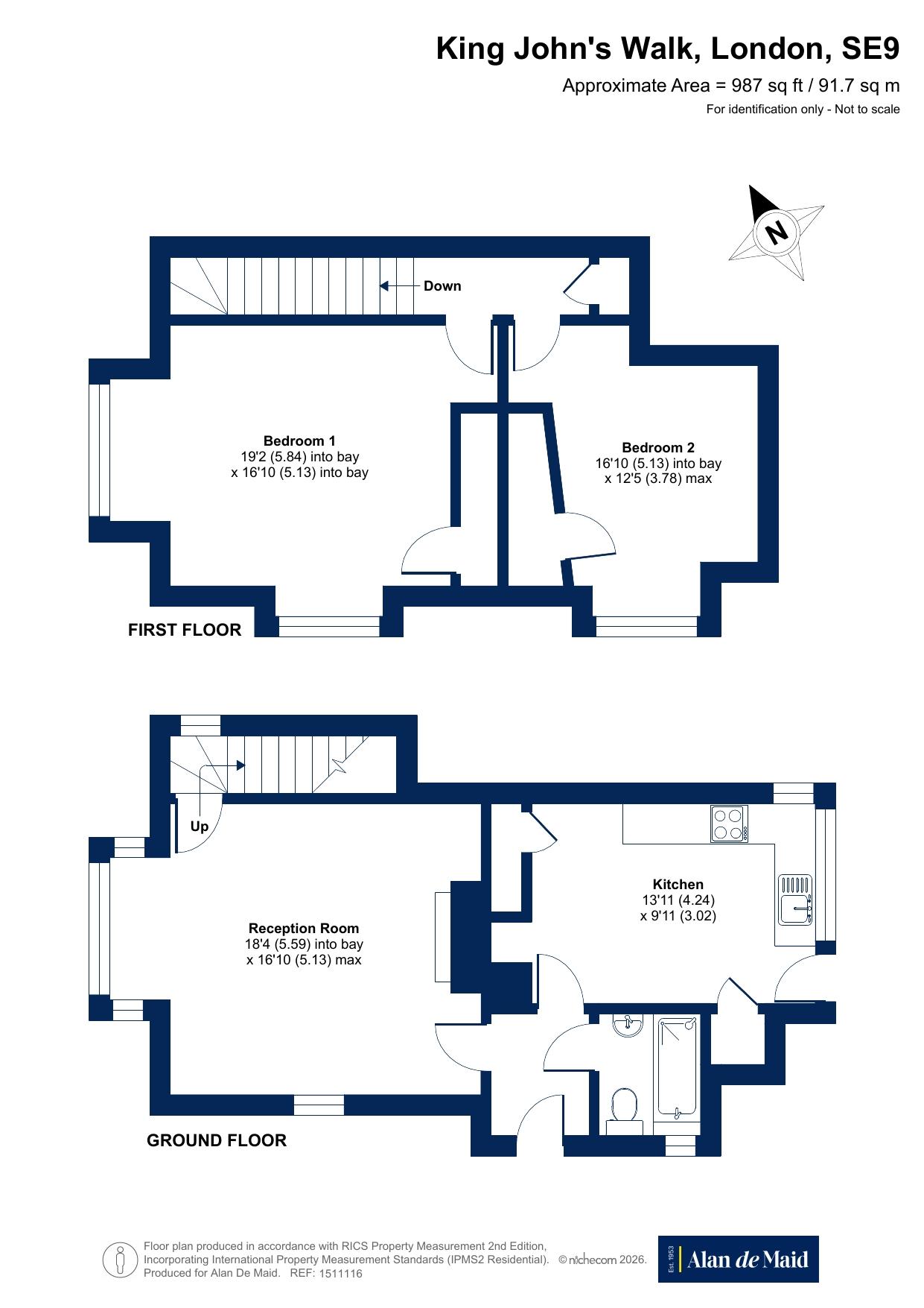 1, London floorplan
