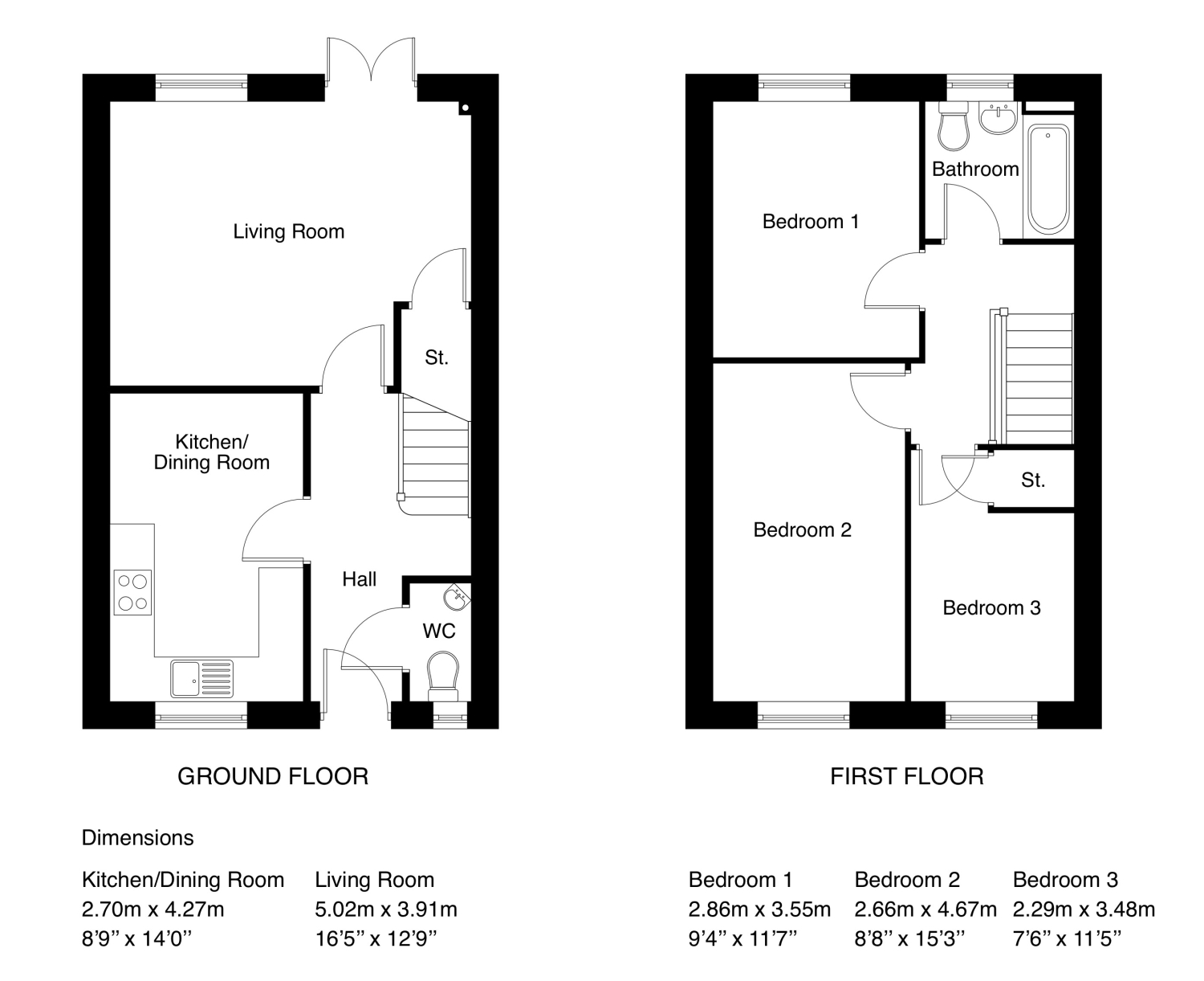 Plot 515 The Dalton, Prince's Place, 3 Barratt Avenue, Nottingham floorplan