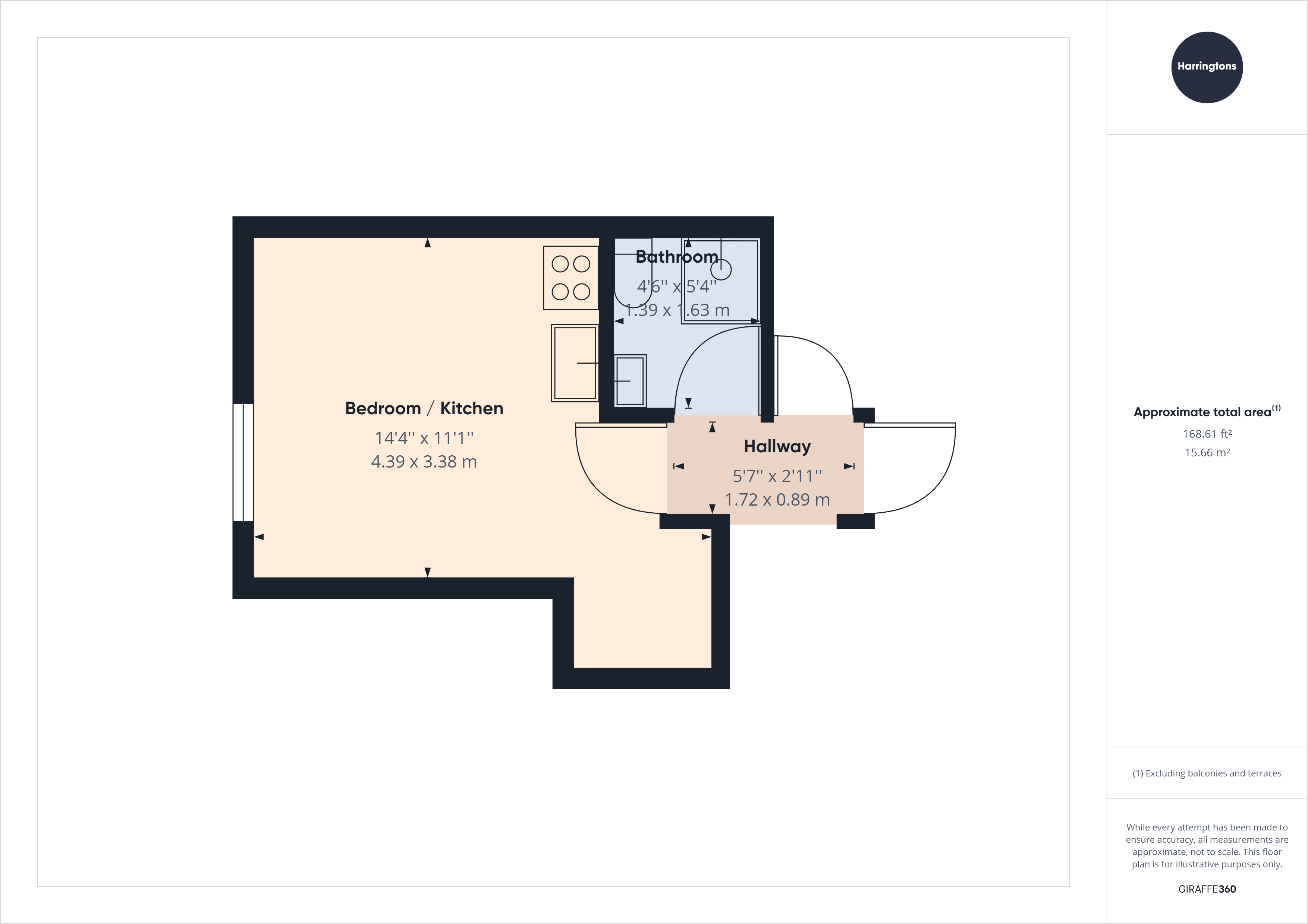 Room 14, 42, Castle Street, Brighton floorplan