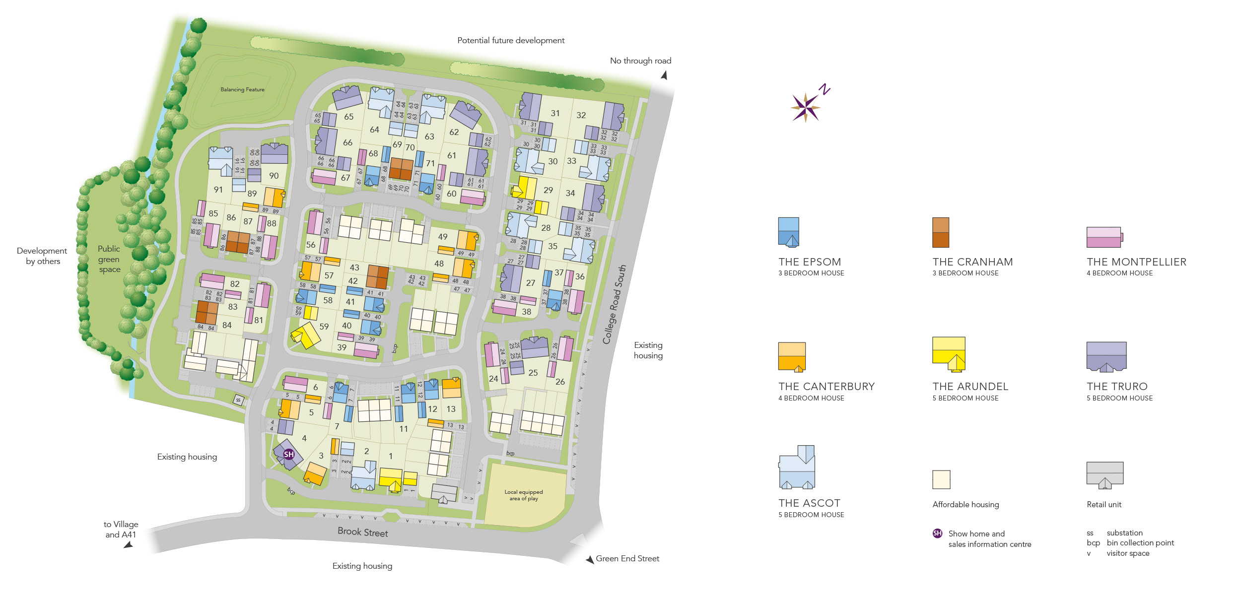 New home, 5 bed detached house for sale in "The Ascot" at Brook Street