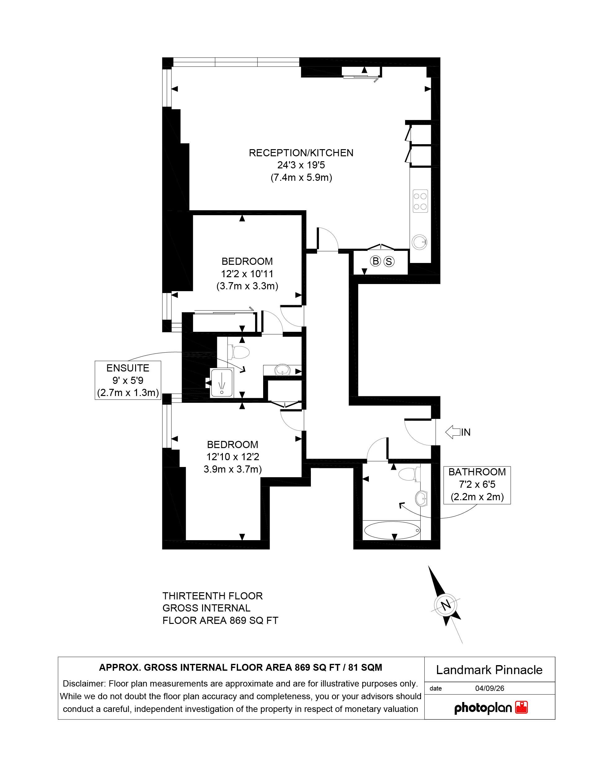 London E14 9GU, London floorplan