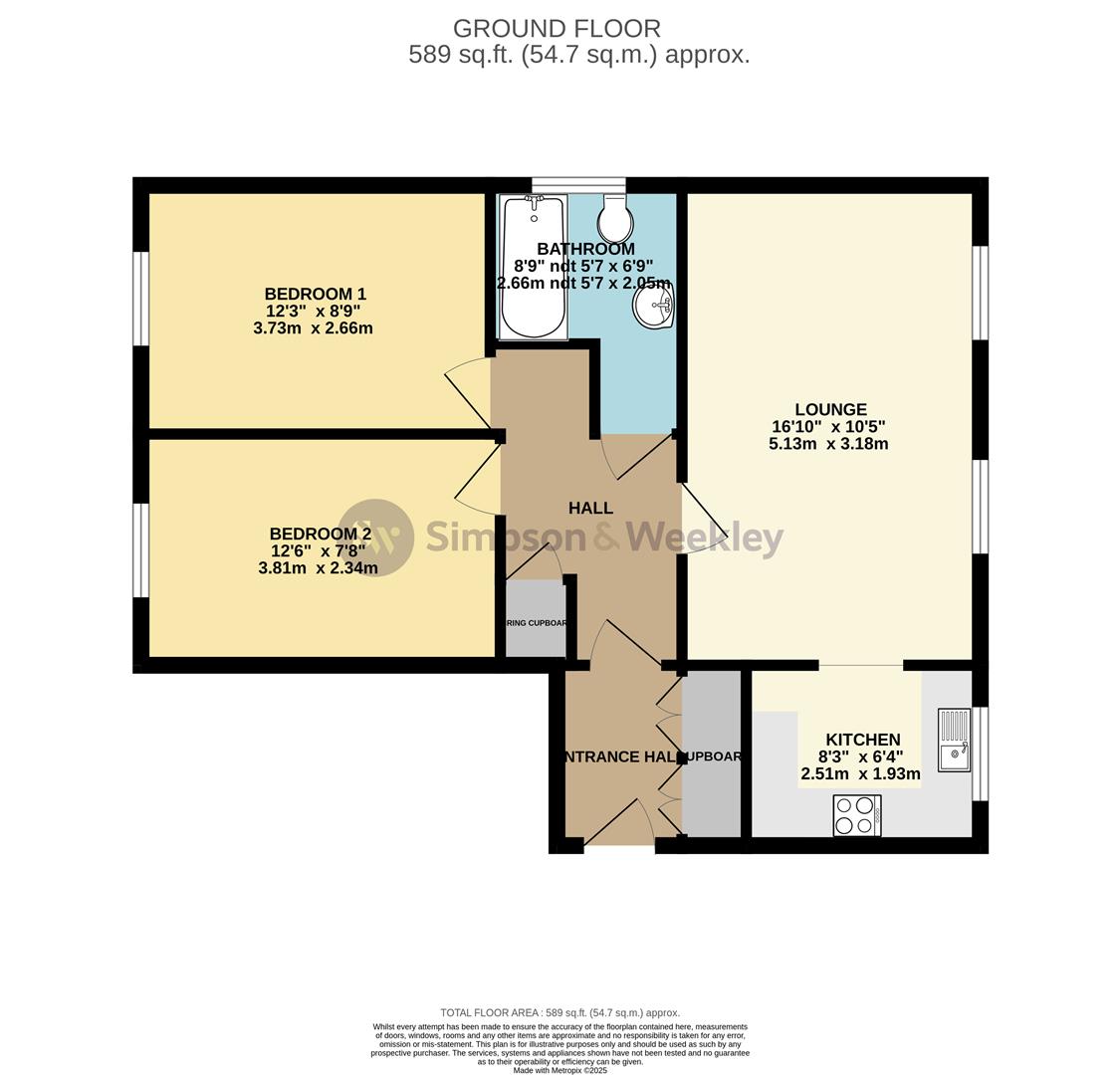 Flat 4, Burleigh House, Hamblin Court, Rushden floorplan