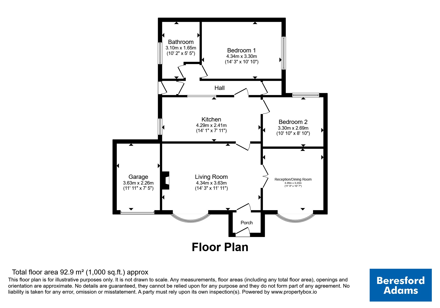 Pleasant View,, Stryt Isa, Flintshire floorplan