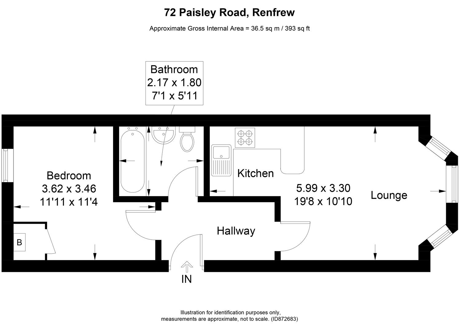 Paisley Road, Renfrew PA4, 1 bedroom flat for sale 61820826