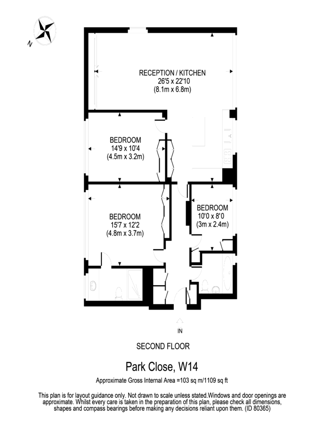 Park Close, Kensington floorplan