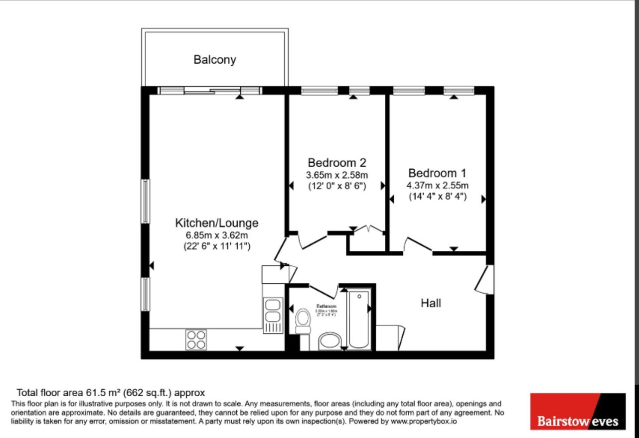 Flat 61, London floorplan