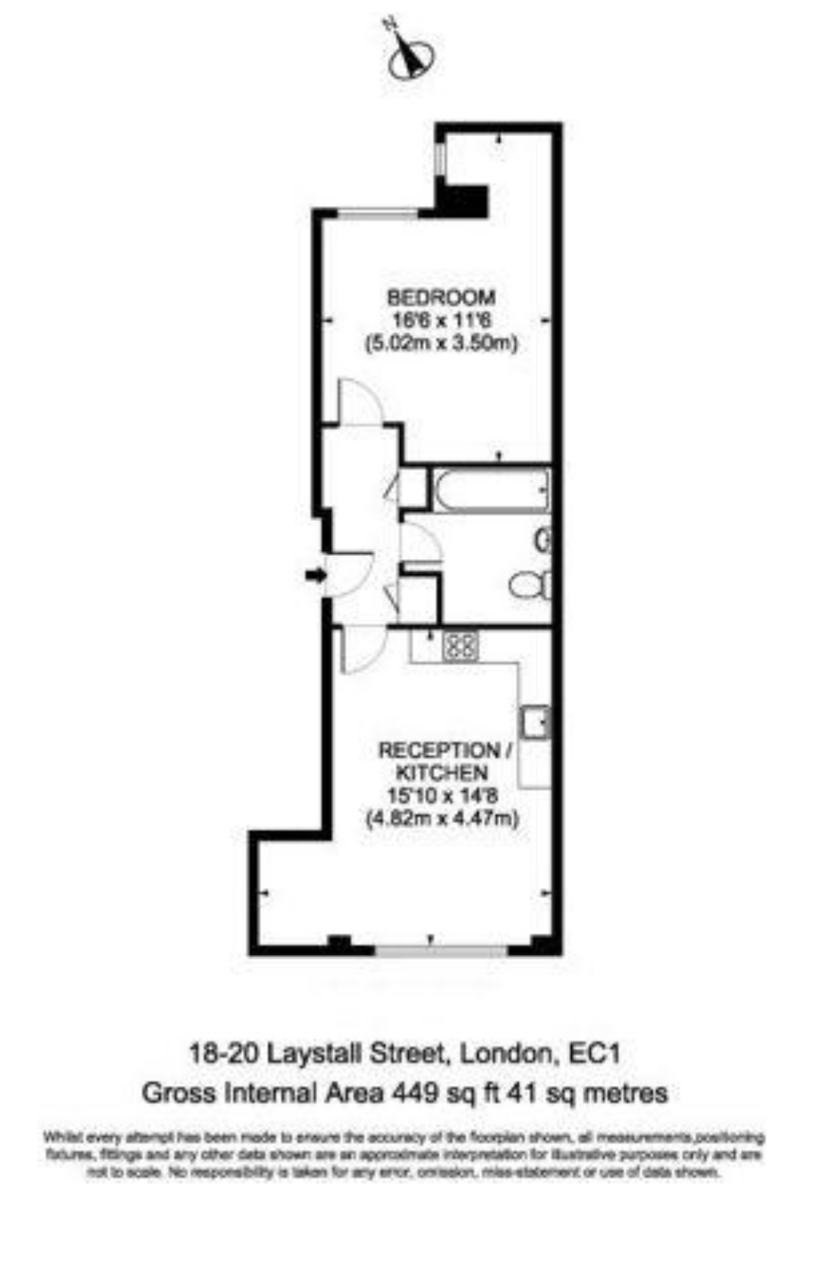 Flat 8, Laystall Street, London floorplan