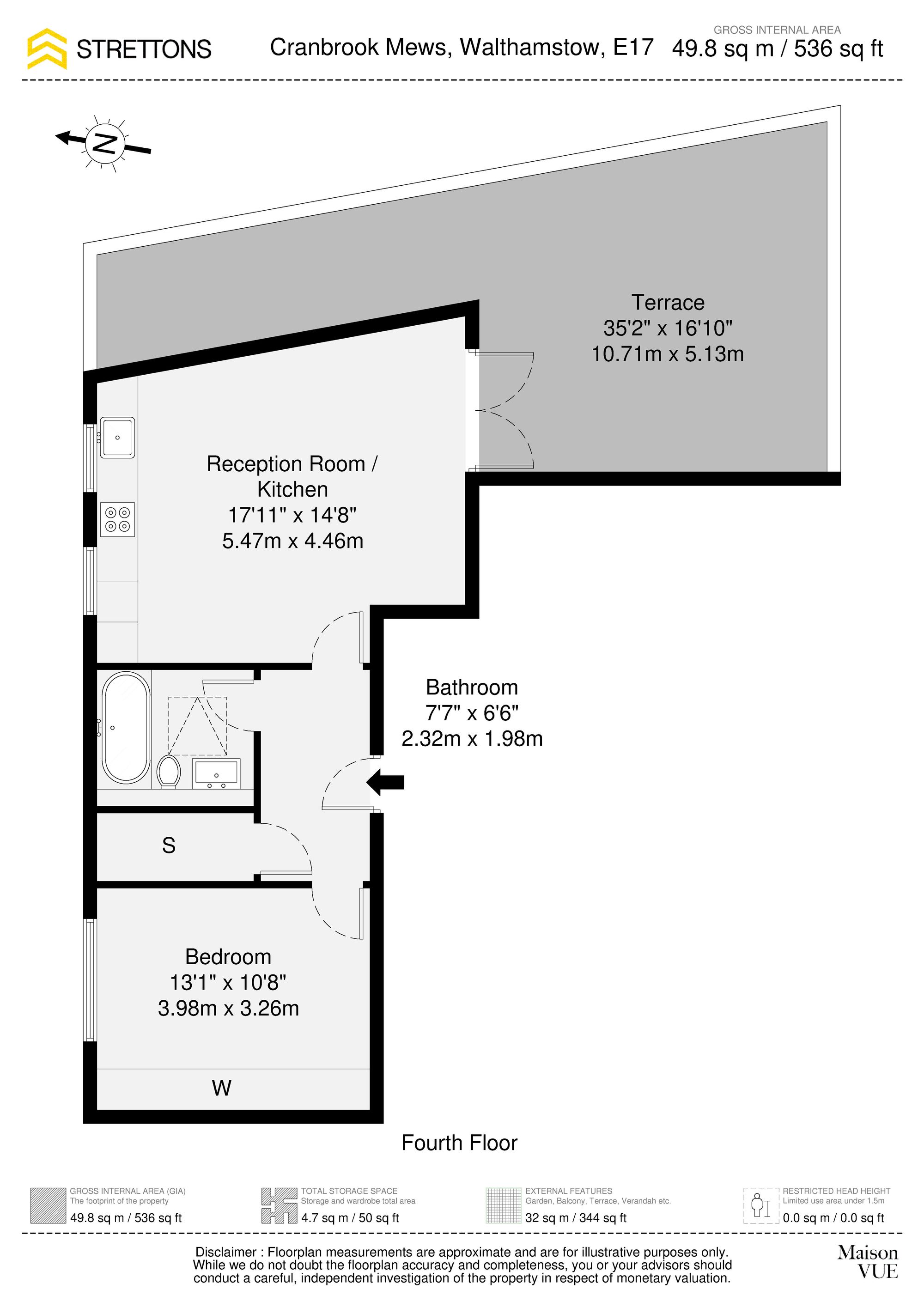 F19 Olive Tree Court 1 Cranbrook Mews,, Walthamstow floorplan