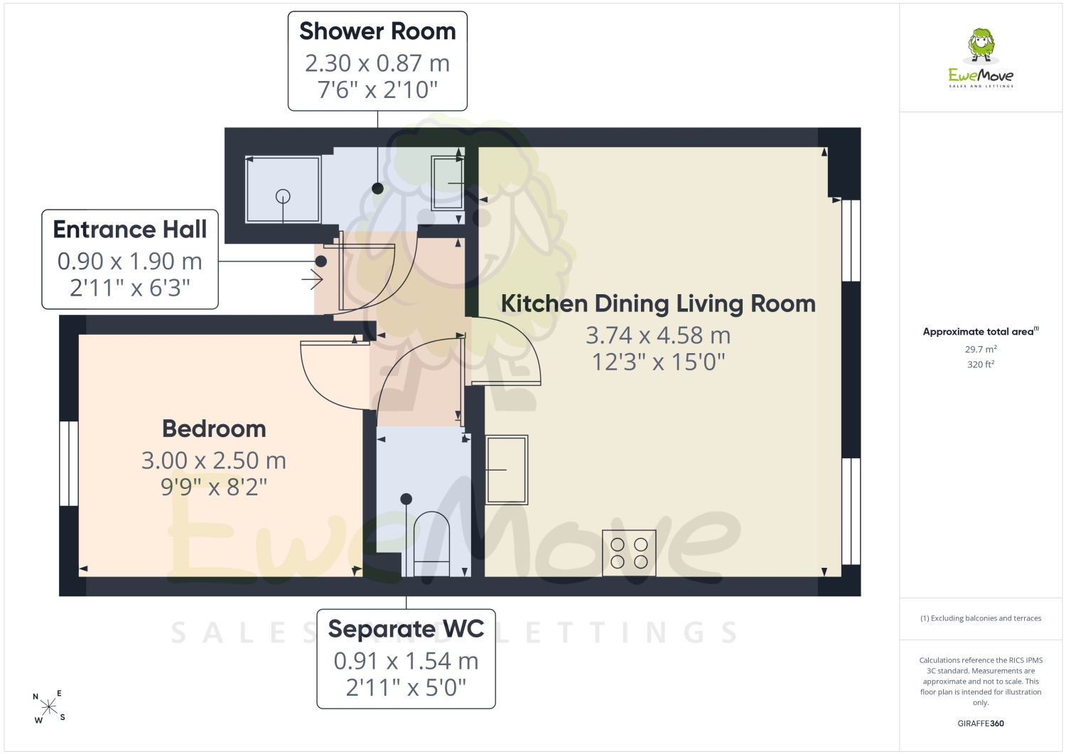 Flat D, 2-6 Victoria Street, Rochester floorplan