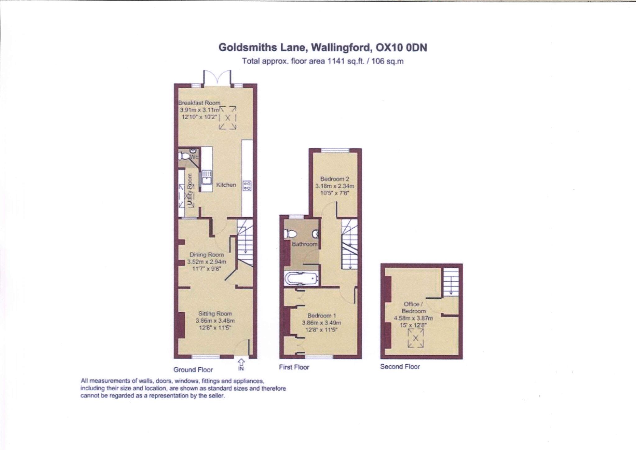 3 Bedrooms  to rent in Goldsmiths Lane, Wallingford OX10