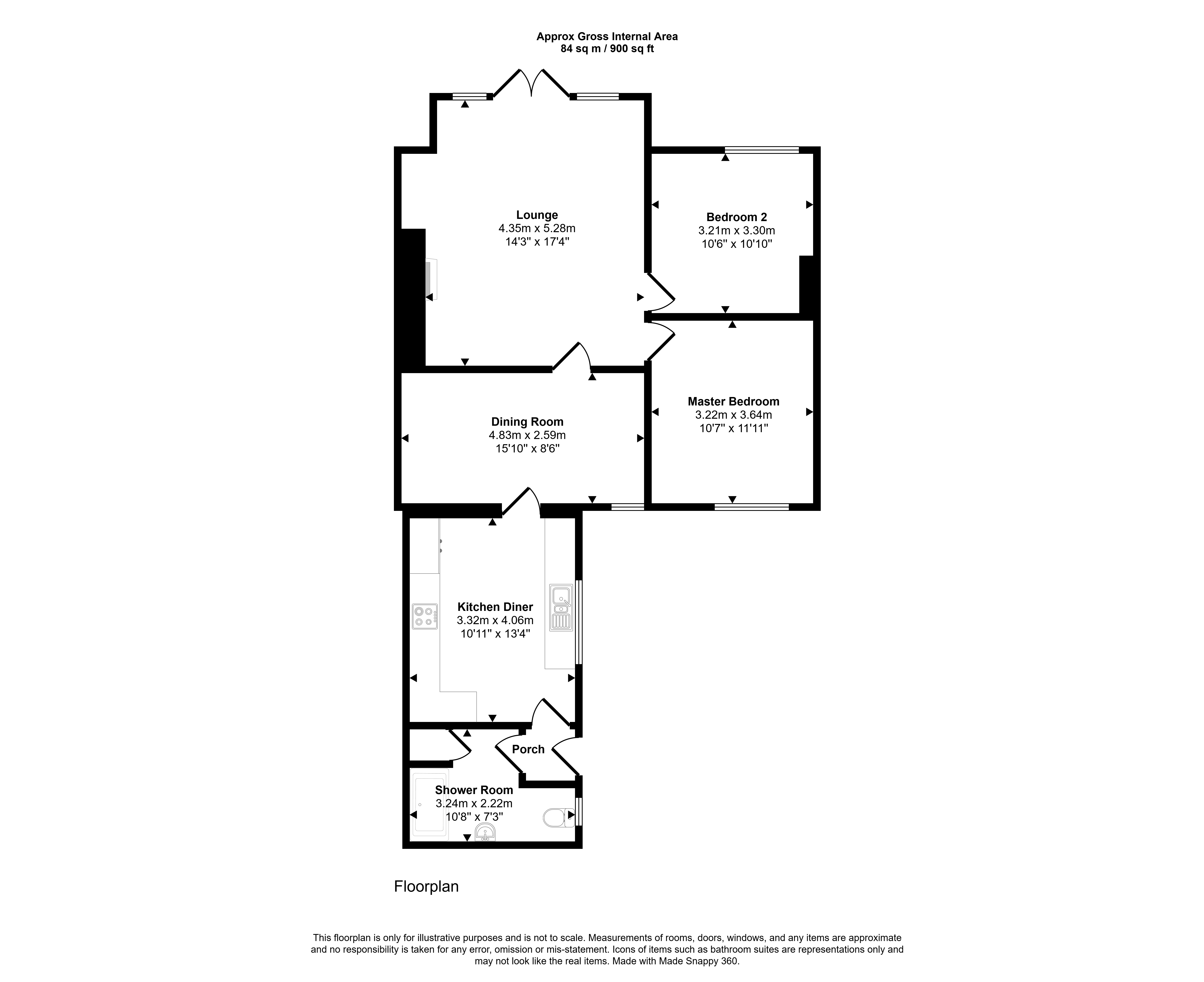 1, Rothley Avenue, Peterlee floorplan