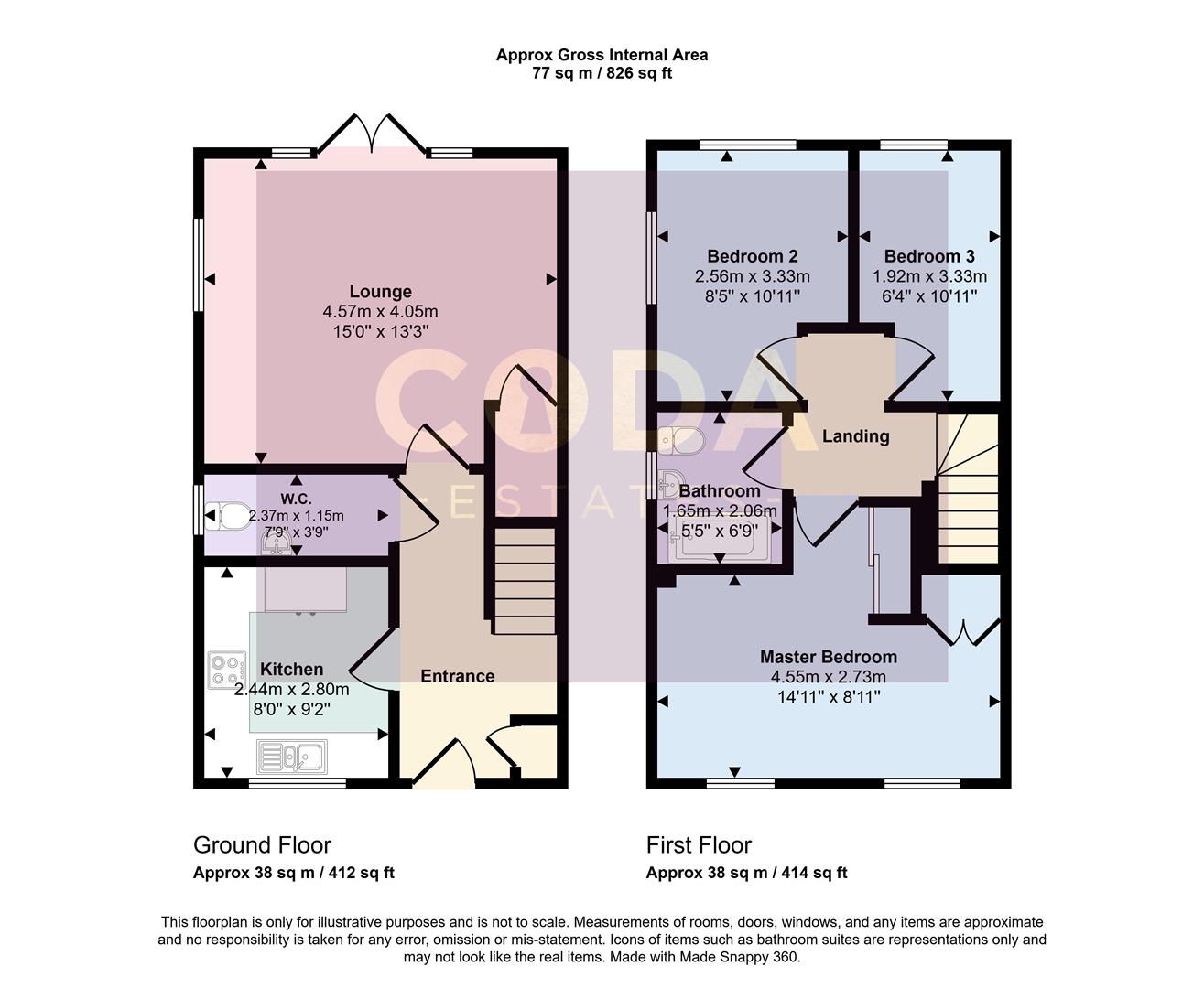 2, Elder Drive, Glasgow floorplan