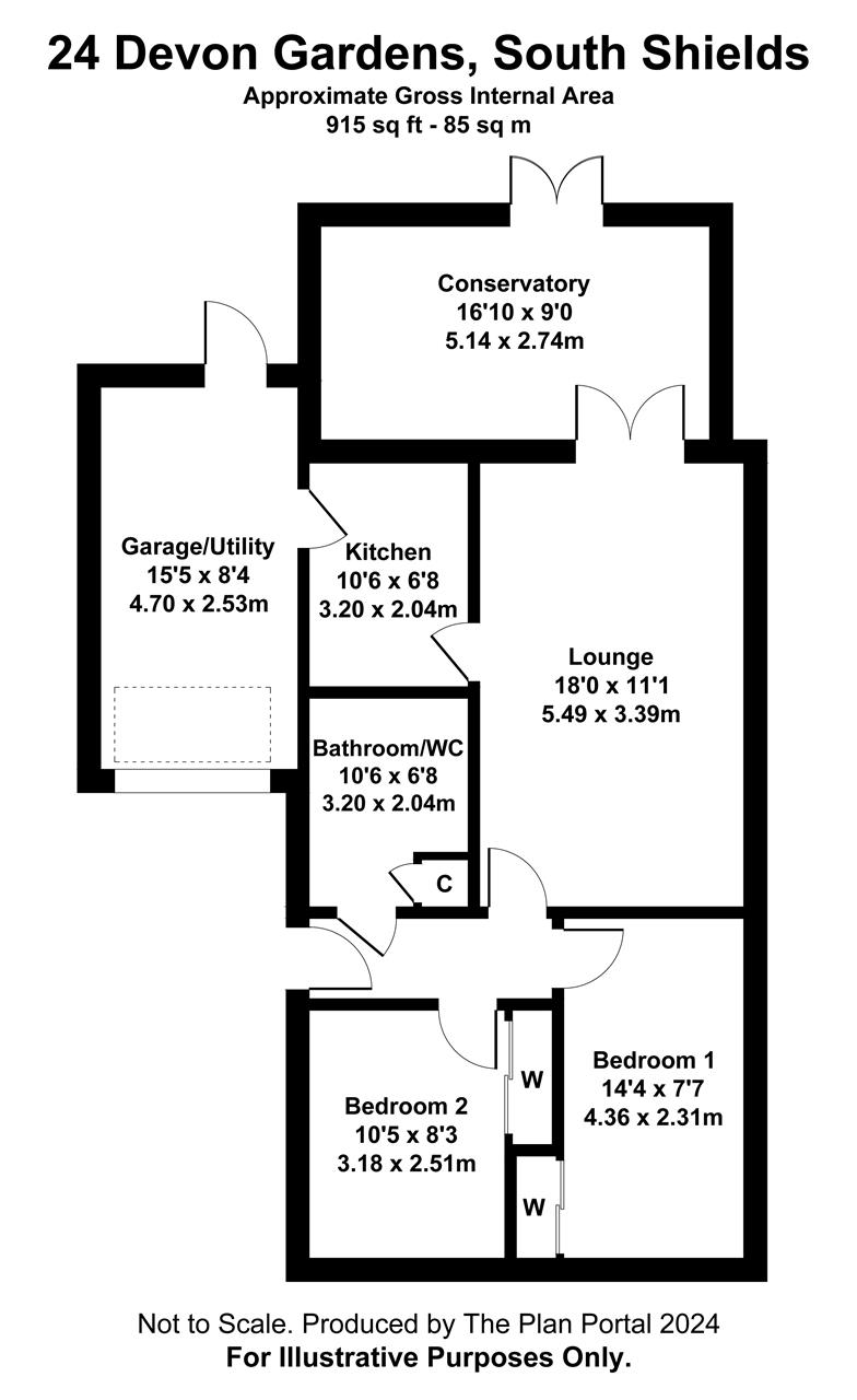 Devon Gardens, South Shields NE34, 2 bedroom bungalow for sale
