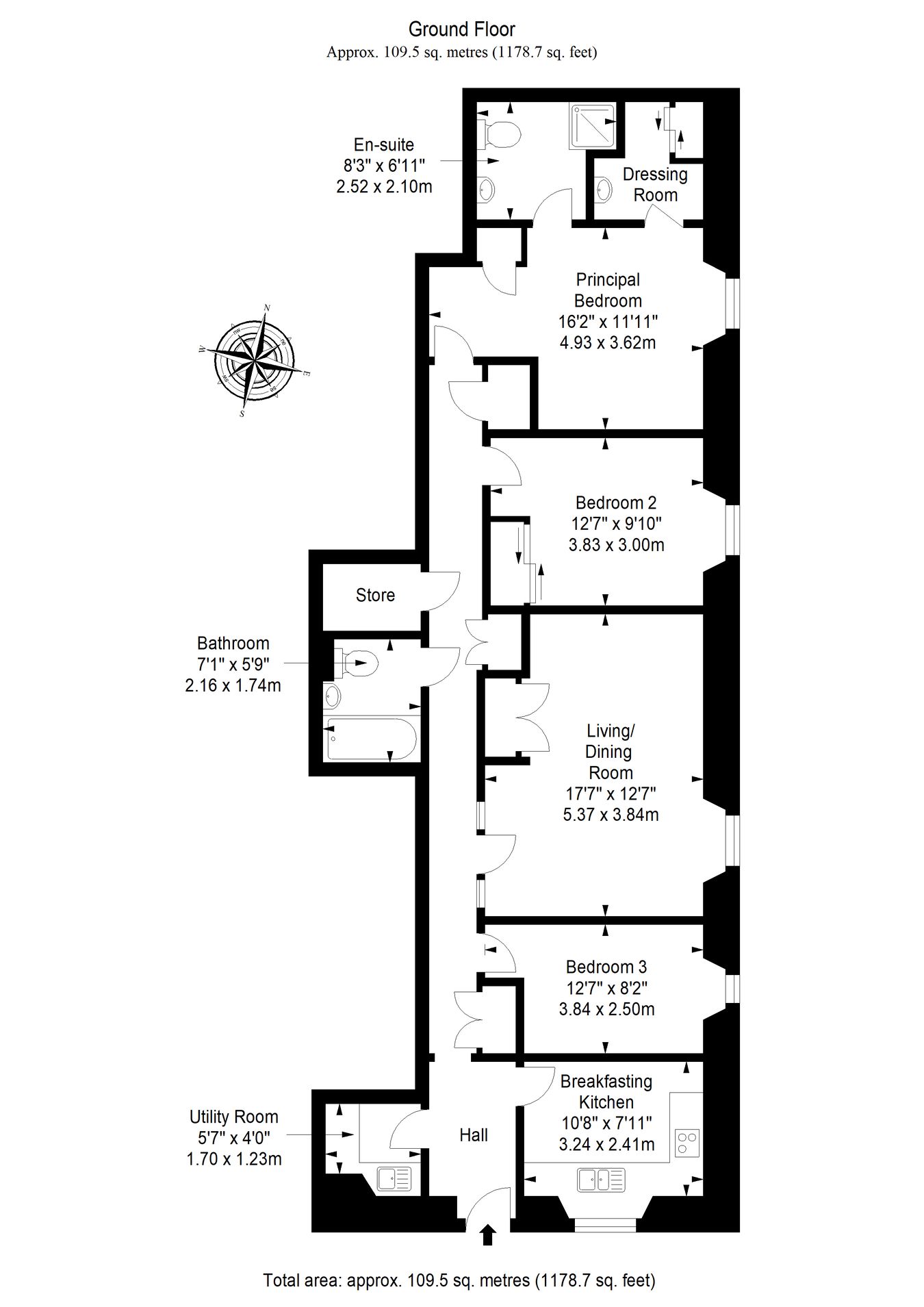 Flat 1, West Port Mews, 205a South Street, St Andrews floorplan