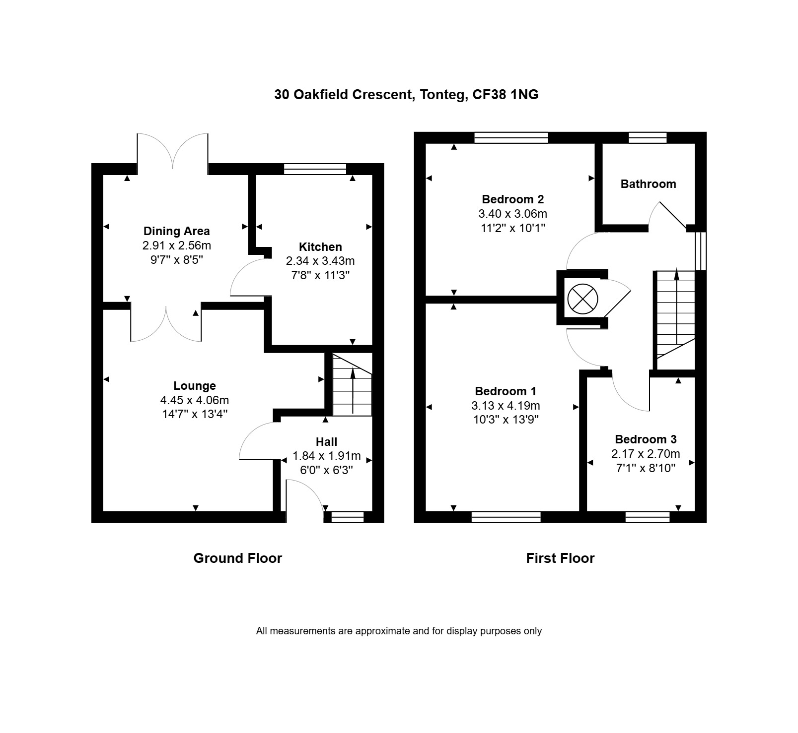 30, Oakfield Crescent, Ton-Teg floorplan