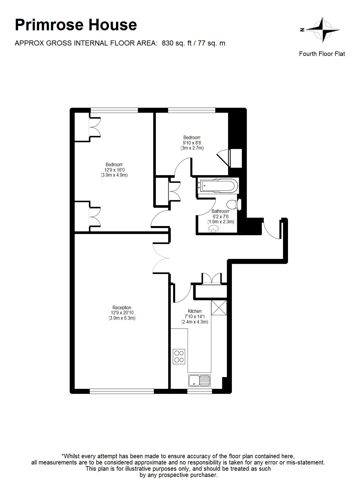 2 Bedrooms Flat to rent in 264 Kew Road, Richmond TW9