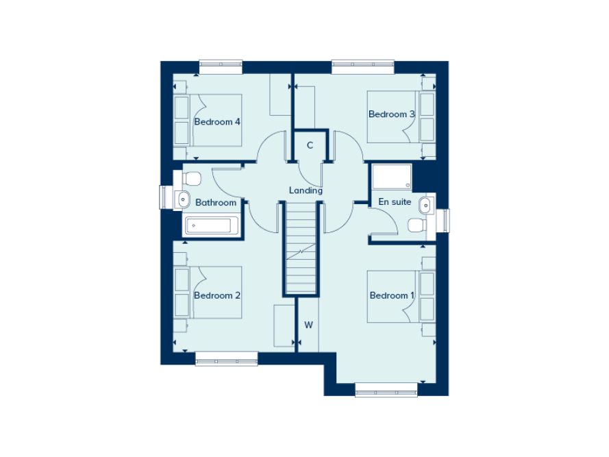 196, Hillside Road, Branston floorplan