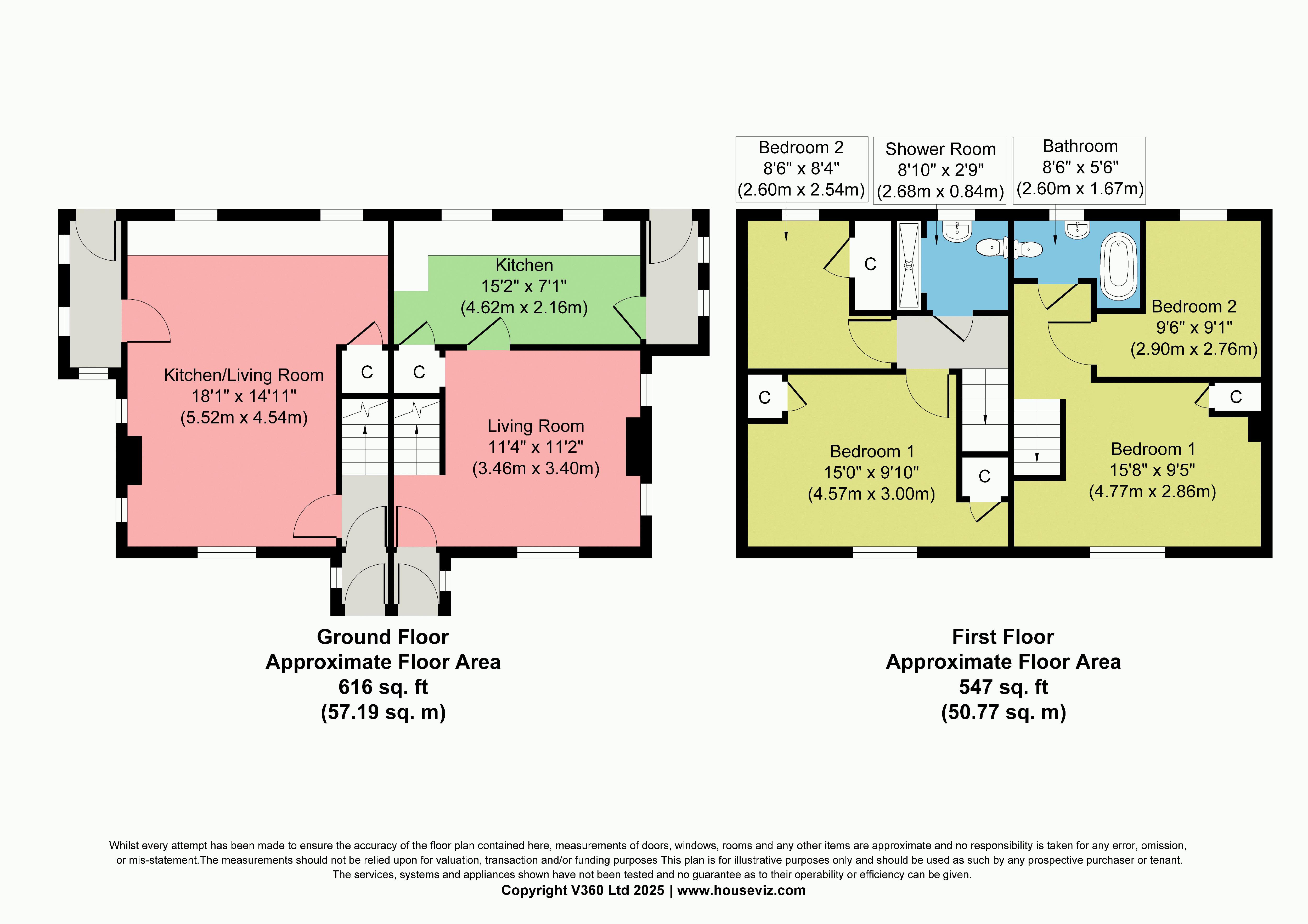 1 & 2 Brickyard Cottages, Sneaton Lane, Whitby floorplan
