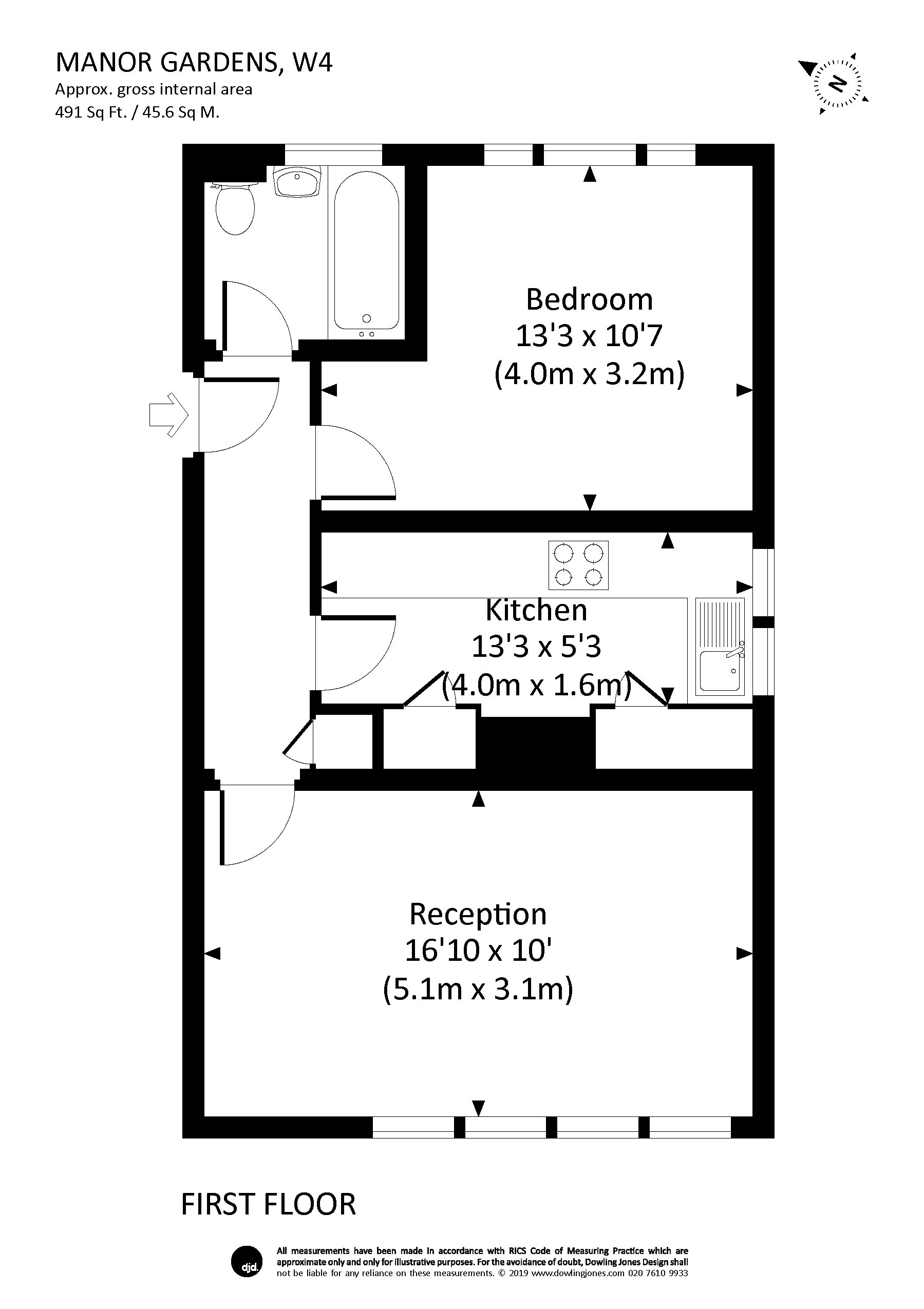 1 Bedrooms Flat to rent in Manor Gardens, Chiswick W4